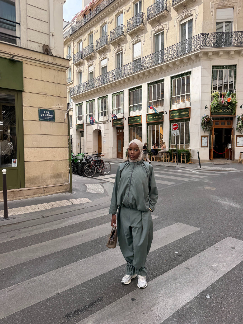 Ensemble jogging Imen - Vert-gris