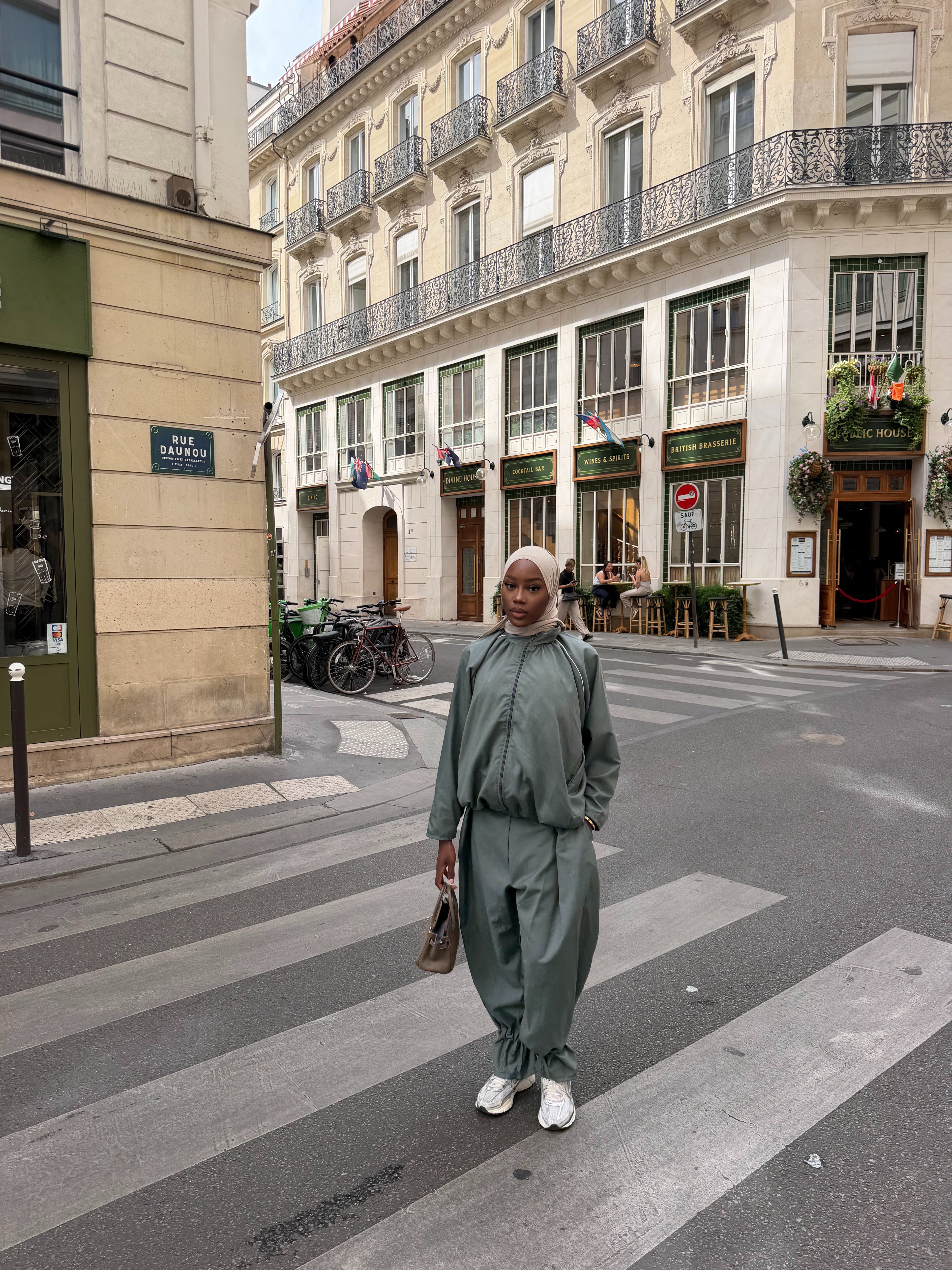 Ensemble jogging Imen - Vert-gris