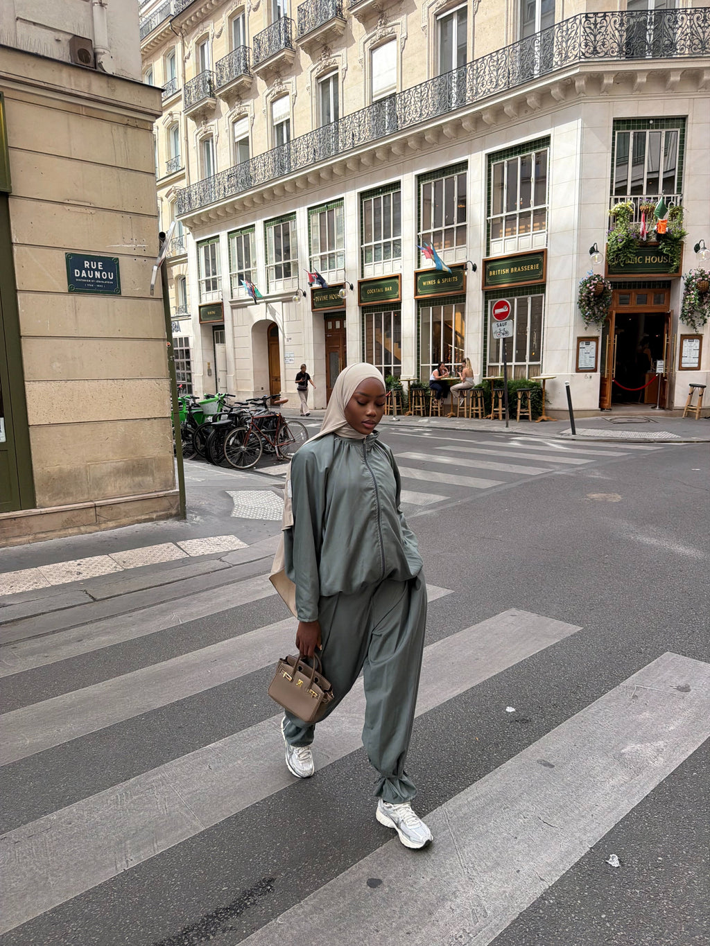 Ensemble jogging Imen - Vert-gris