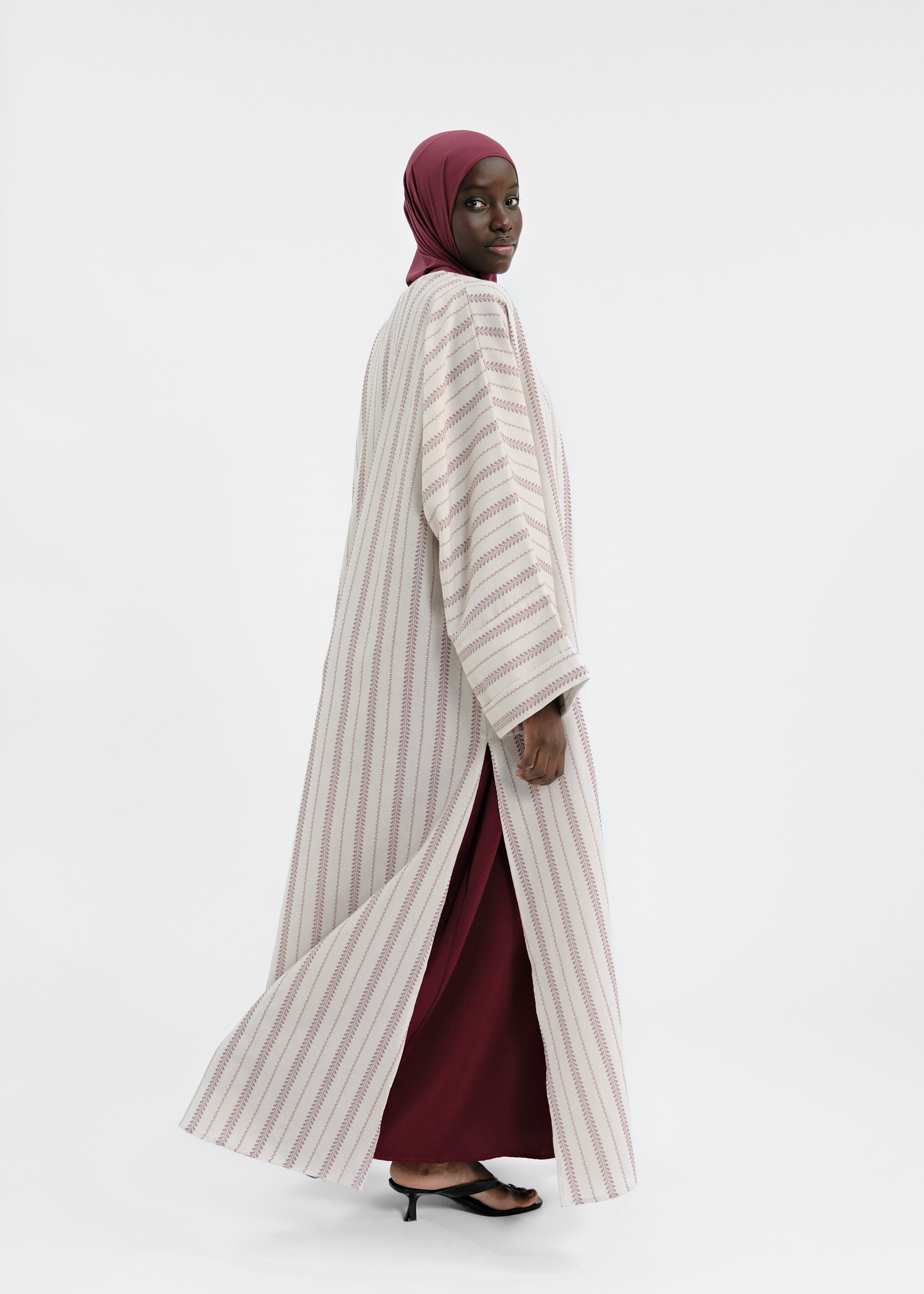 Abaya set Douiret bordeaux