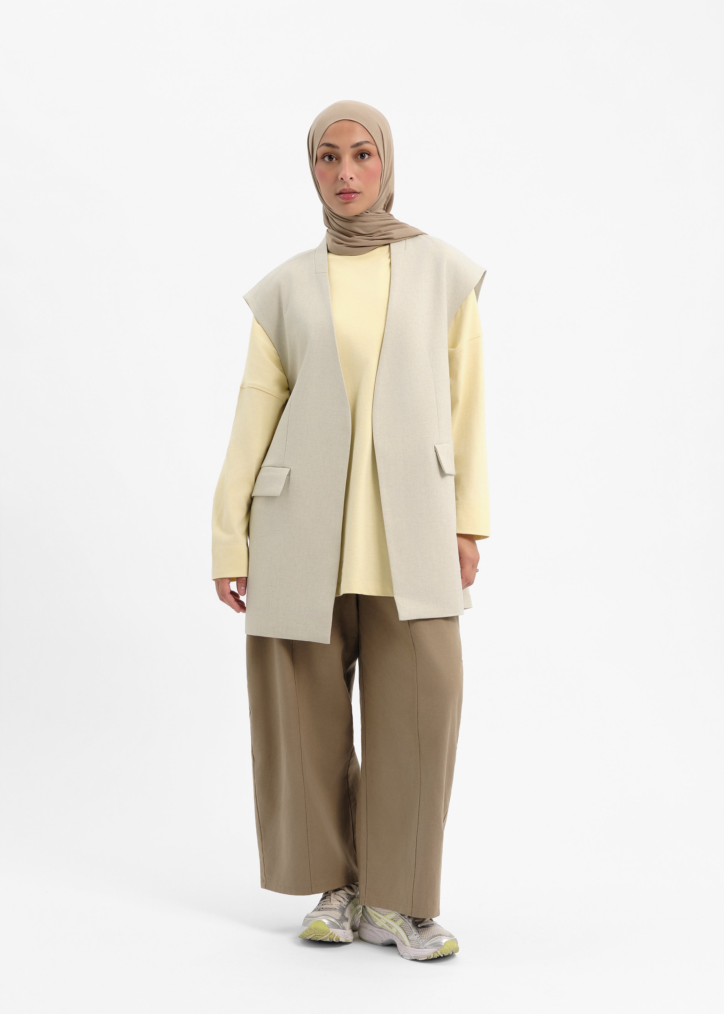 Blazer sans manches lin