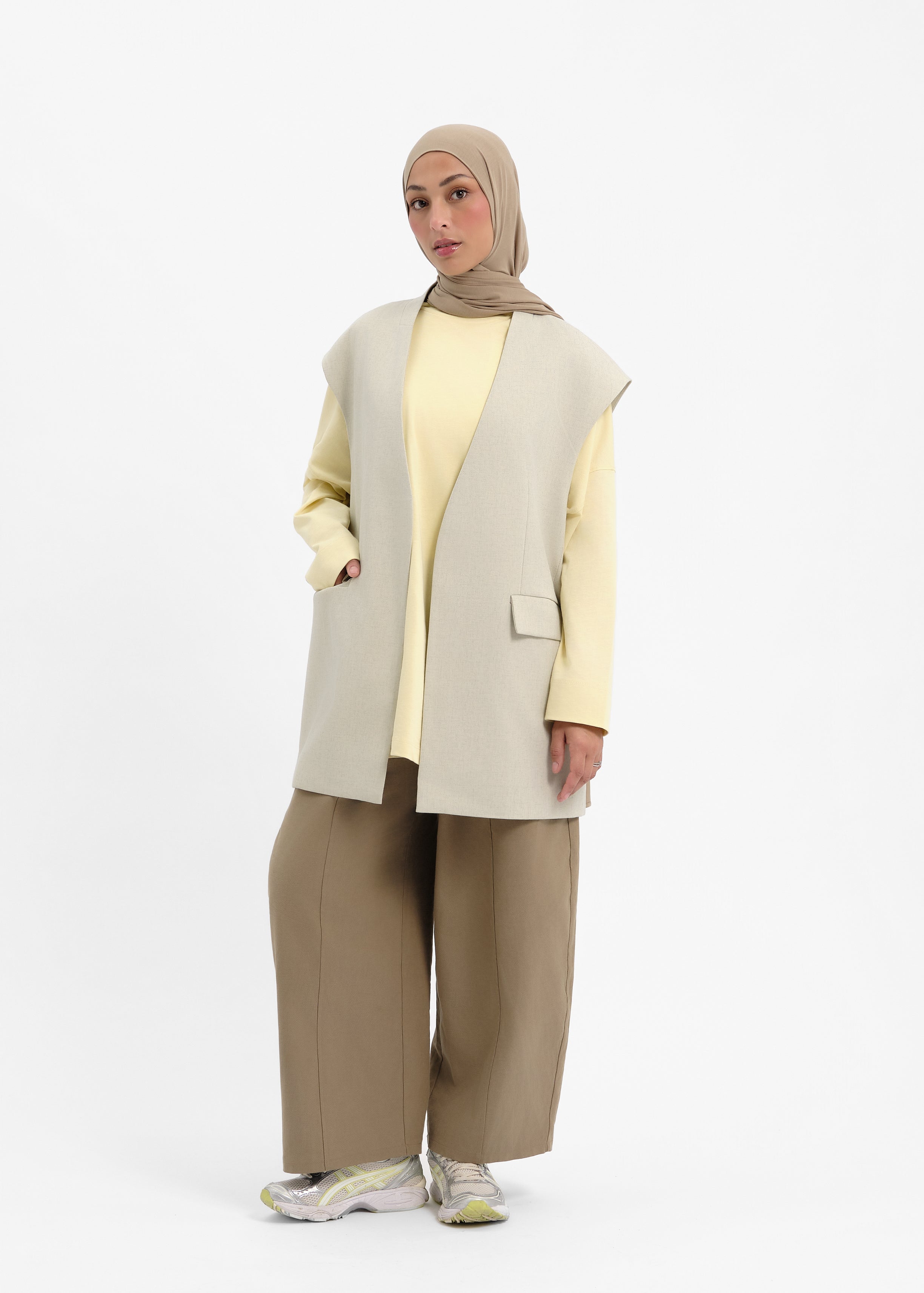 Blazer sans manches lin