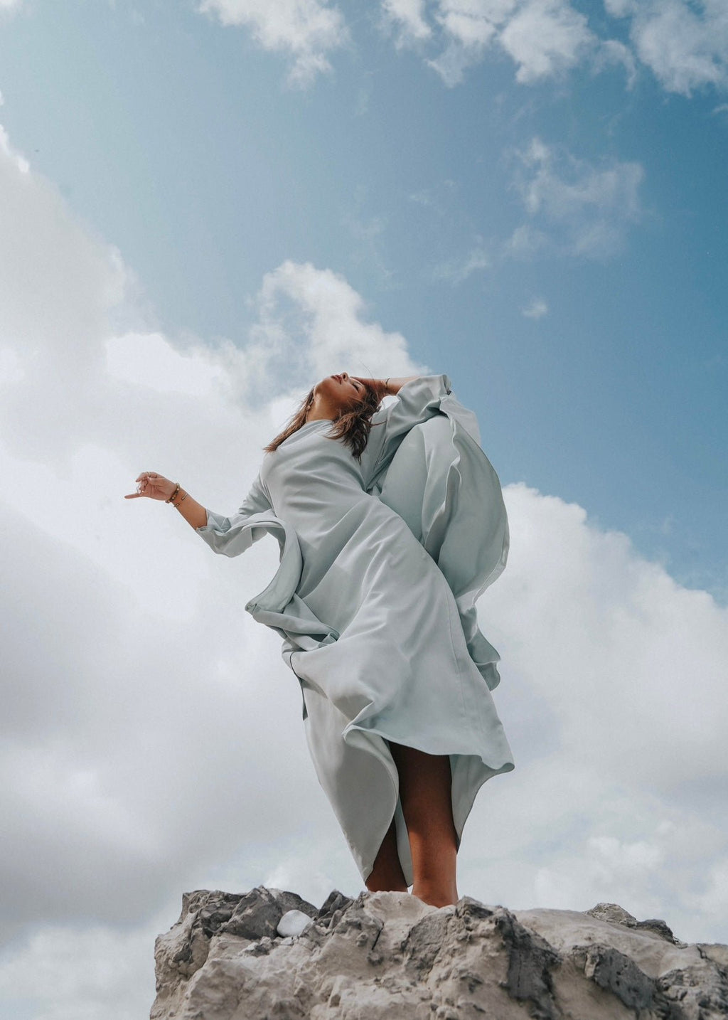 AAbaya Équinoxe Bleu Pale Vert Eau