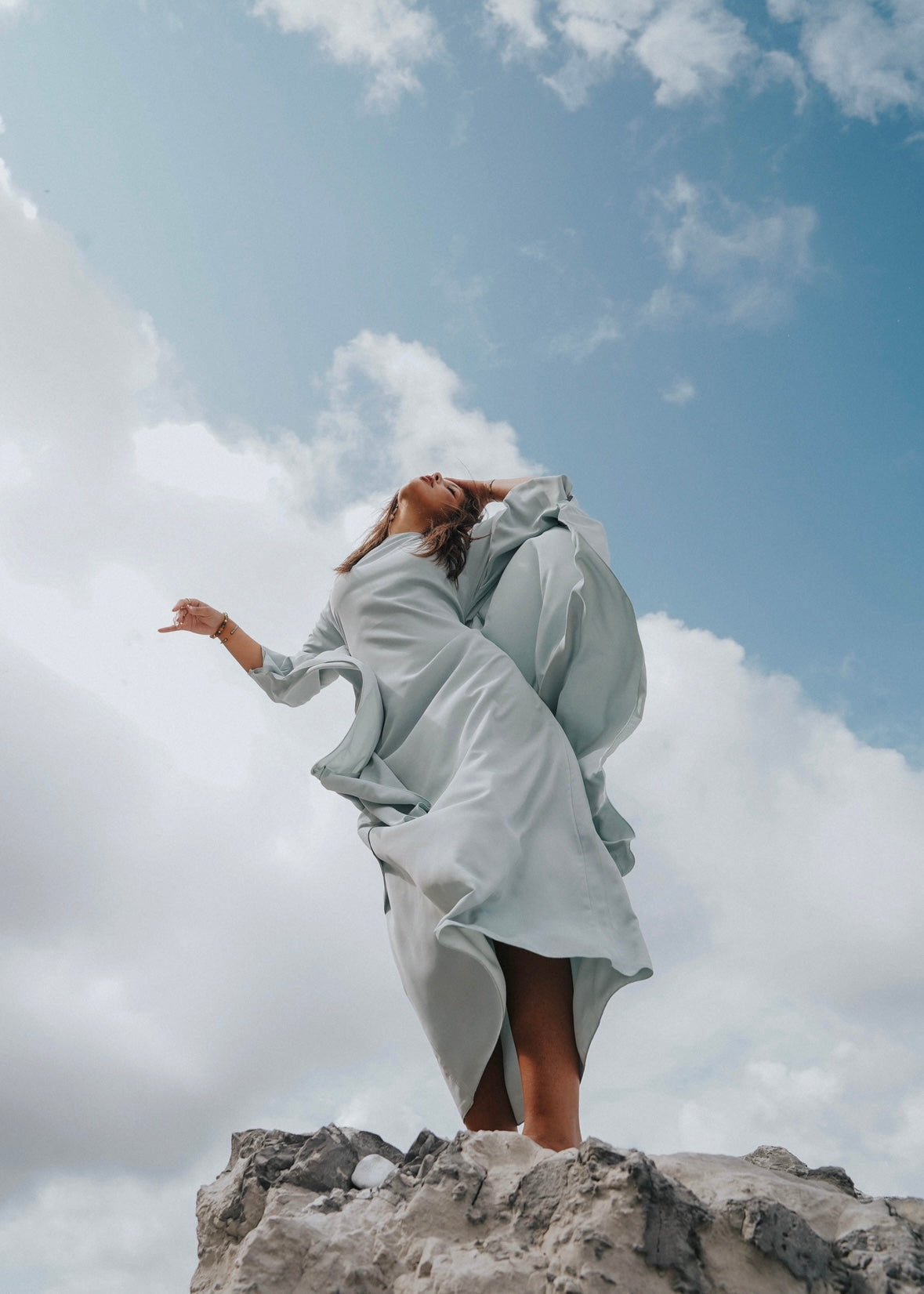 AAbaya Équinoxe Bleu Pale Vert Eau