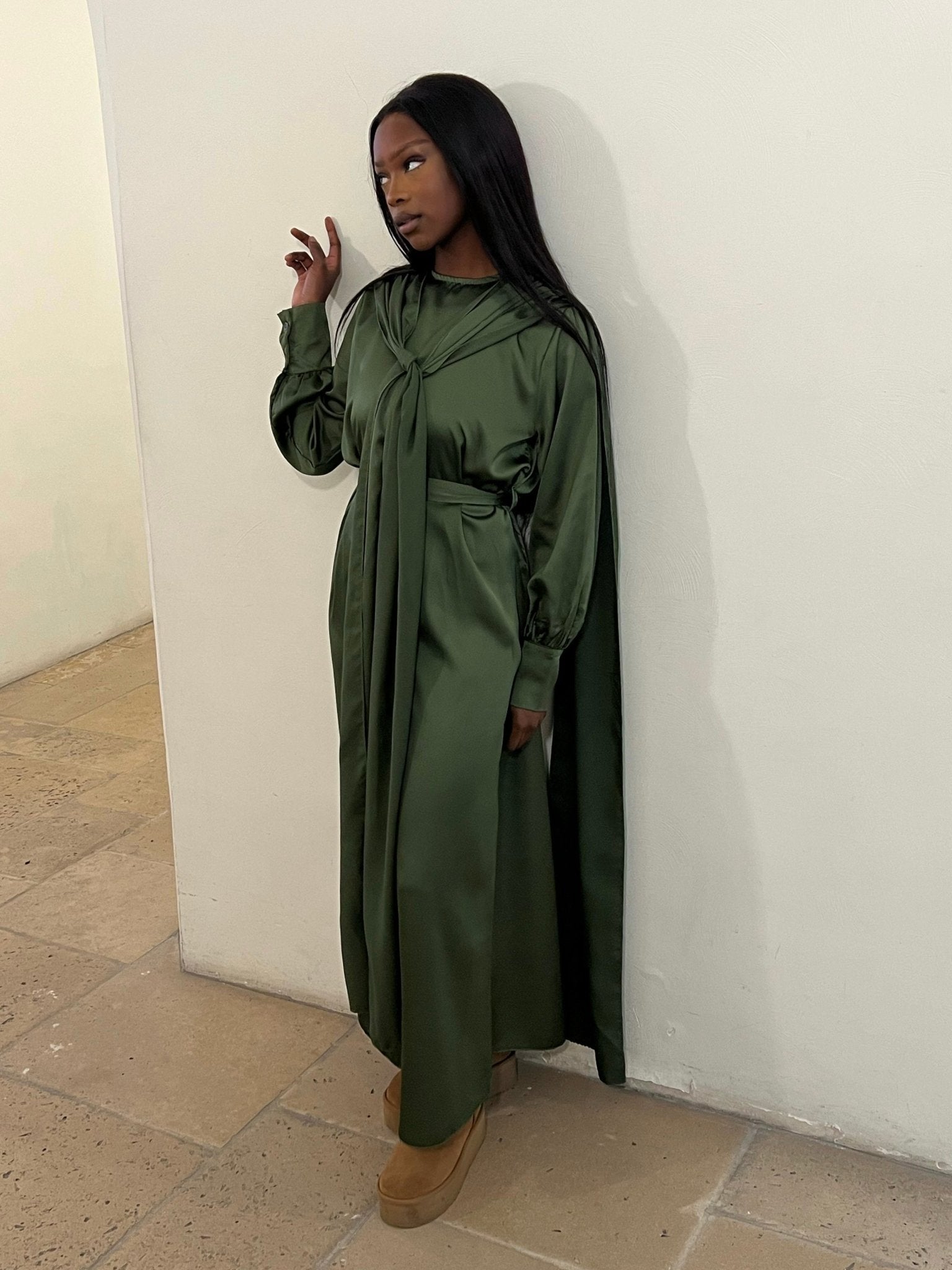 Abaya Belissima Kaki New