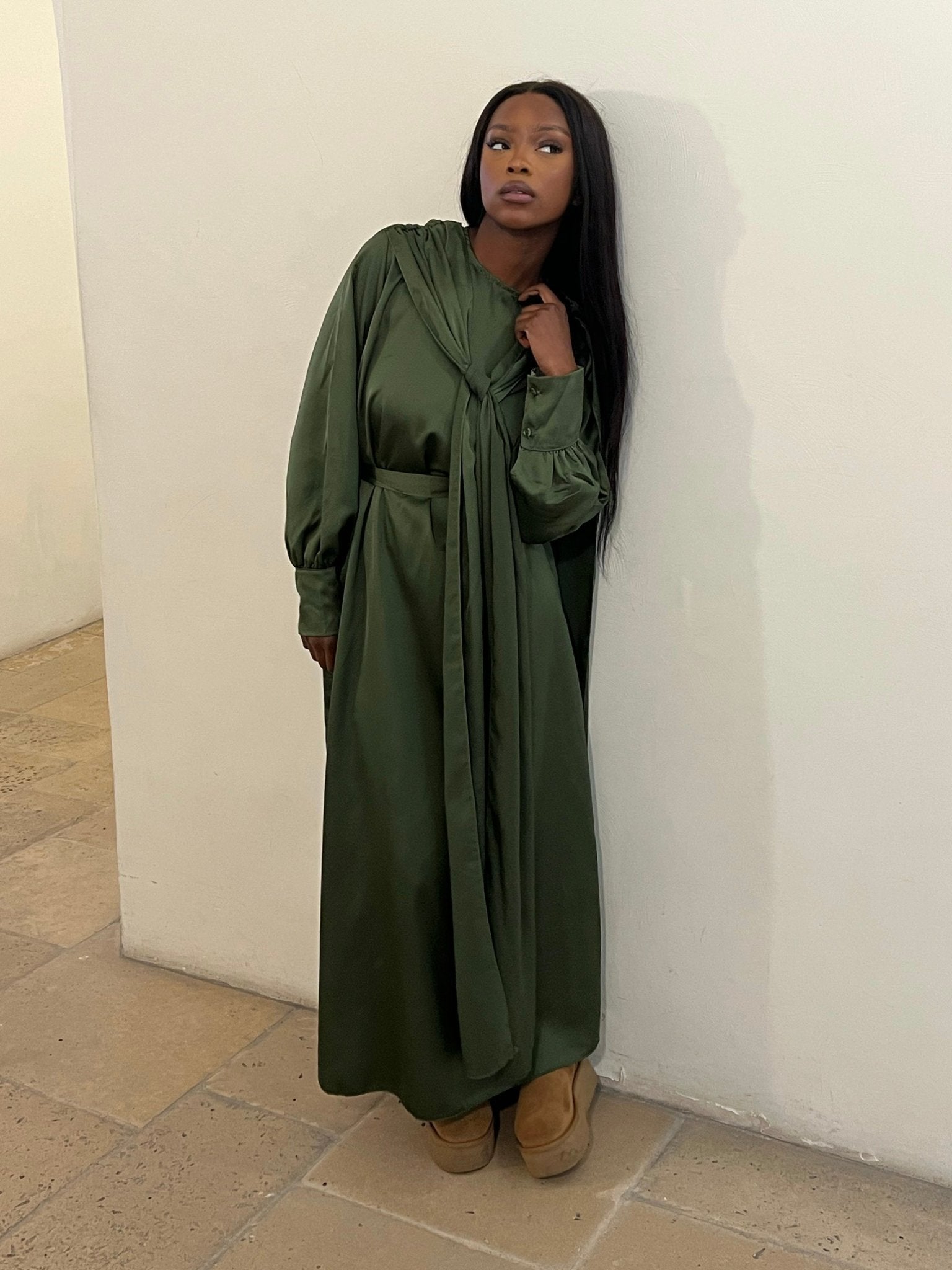 Abaya Belissima Kaki New