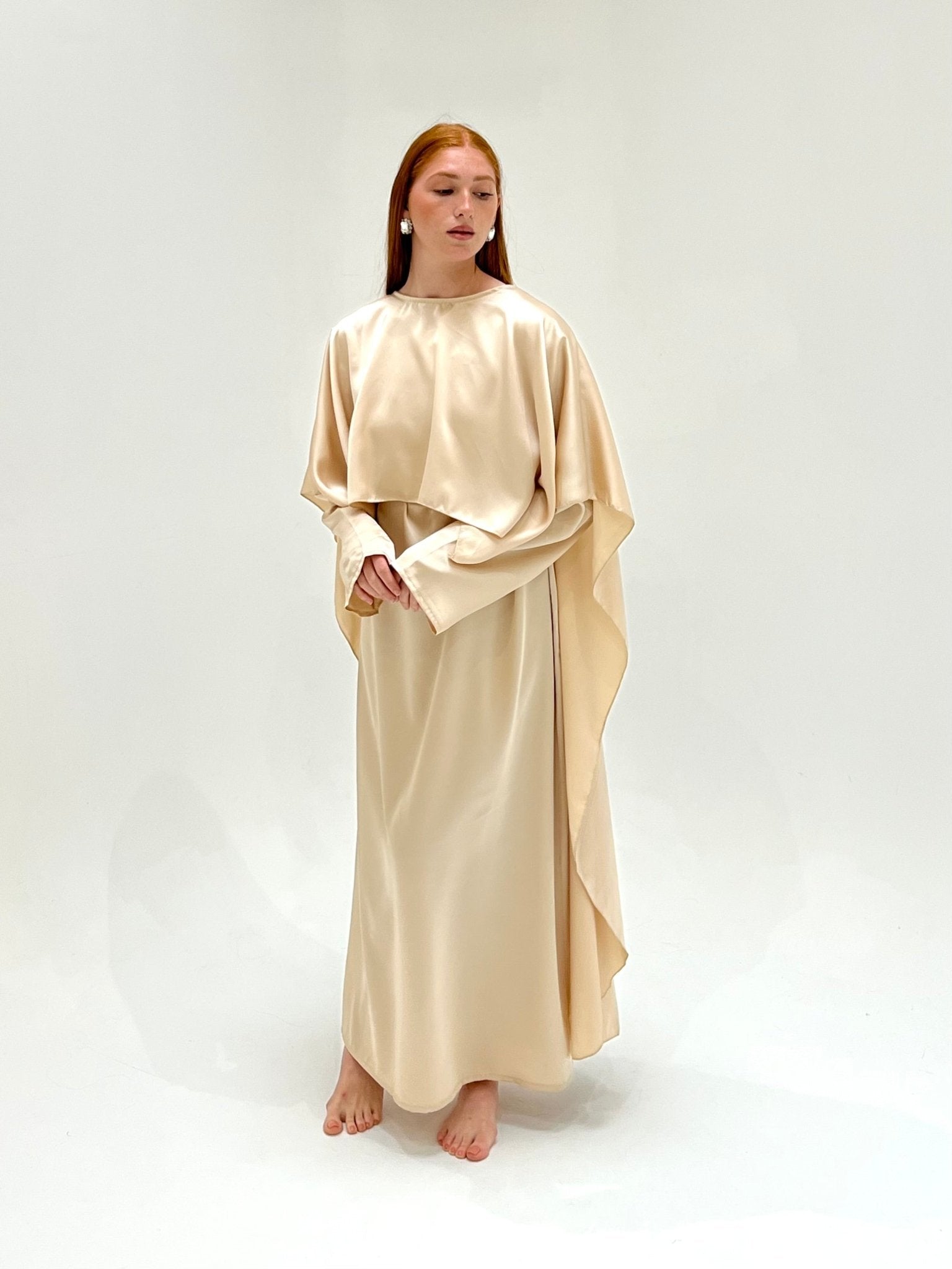 Abaya Cap Orelle Beige Clair