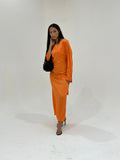 Abaya Sunshine Satiné Orange Pêche
