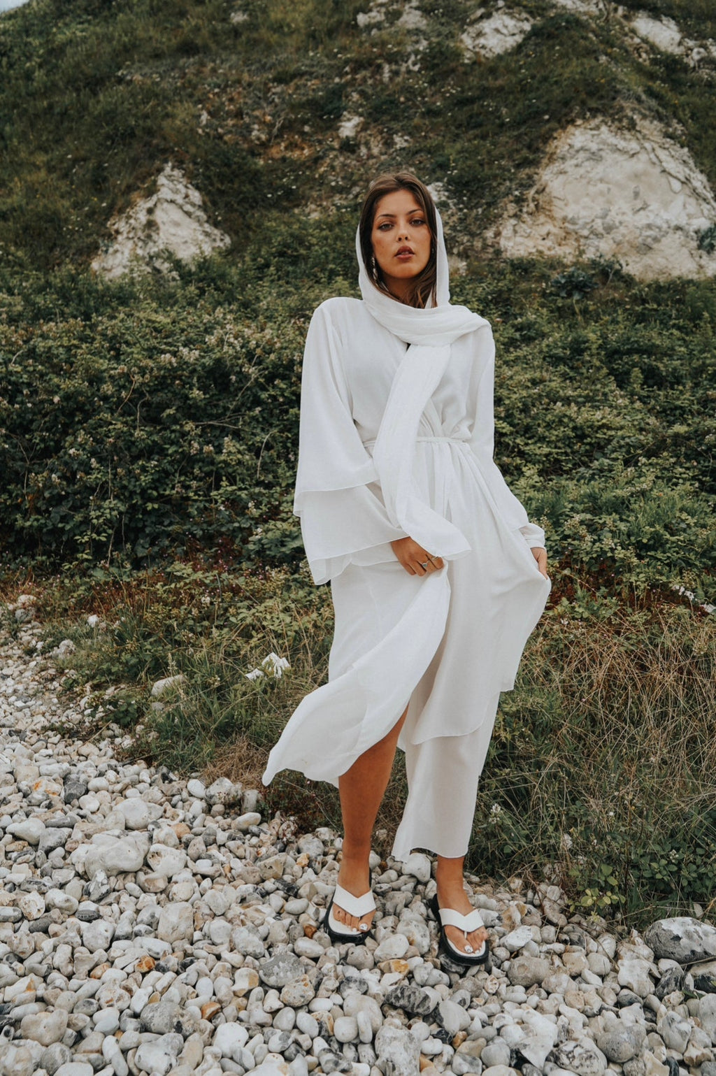 Abaya Valeria Blanc
