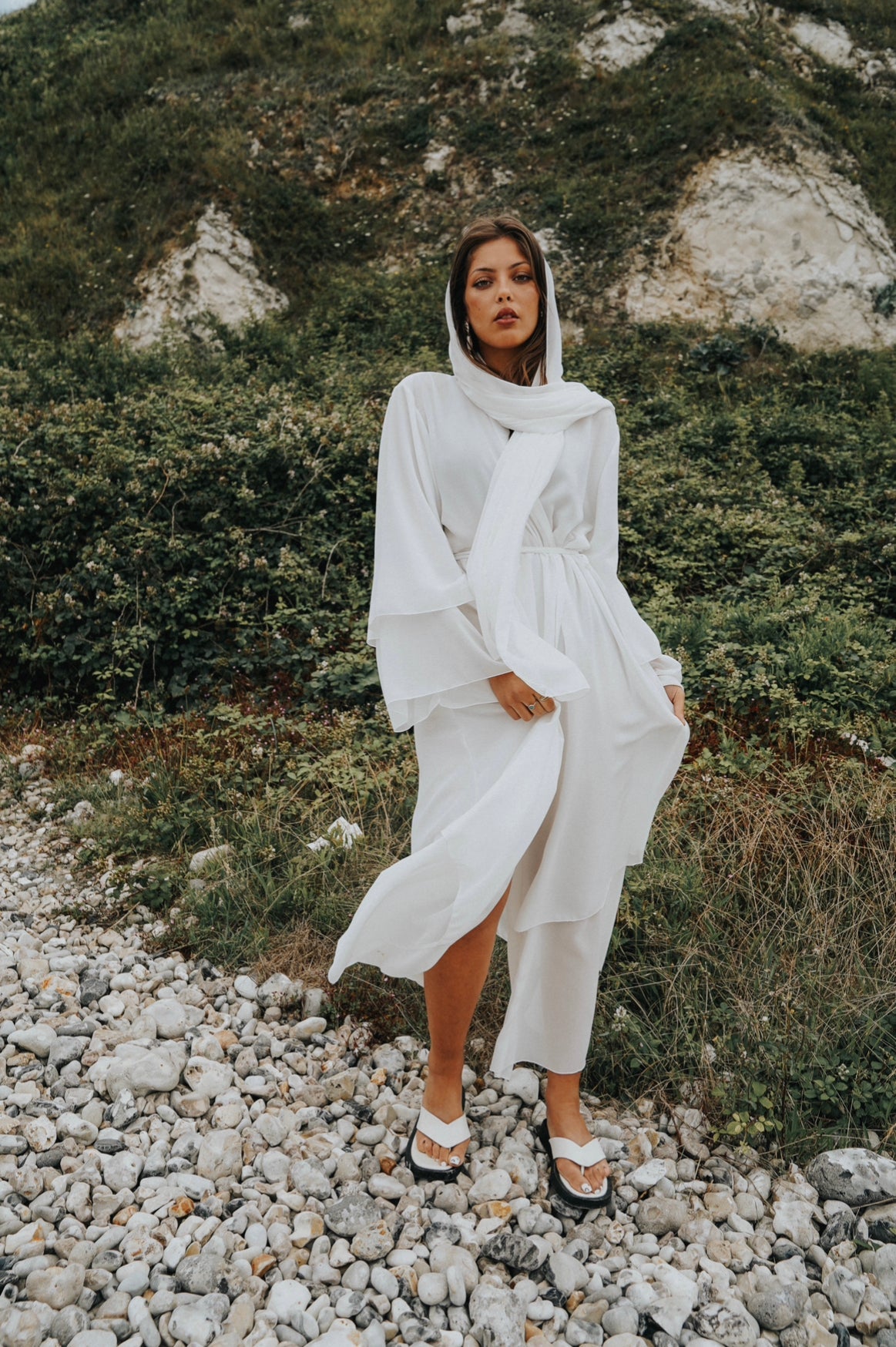 Abaya Valeria Blanc