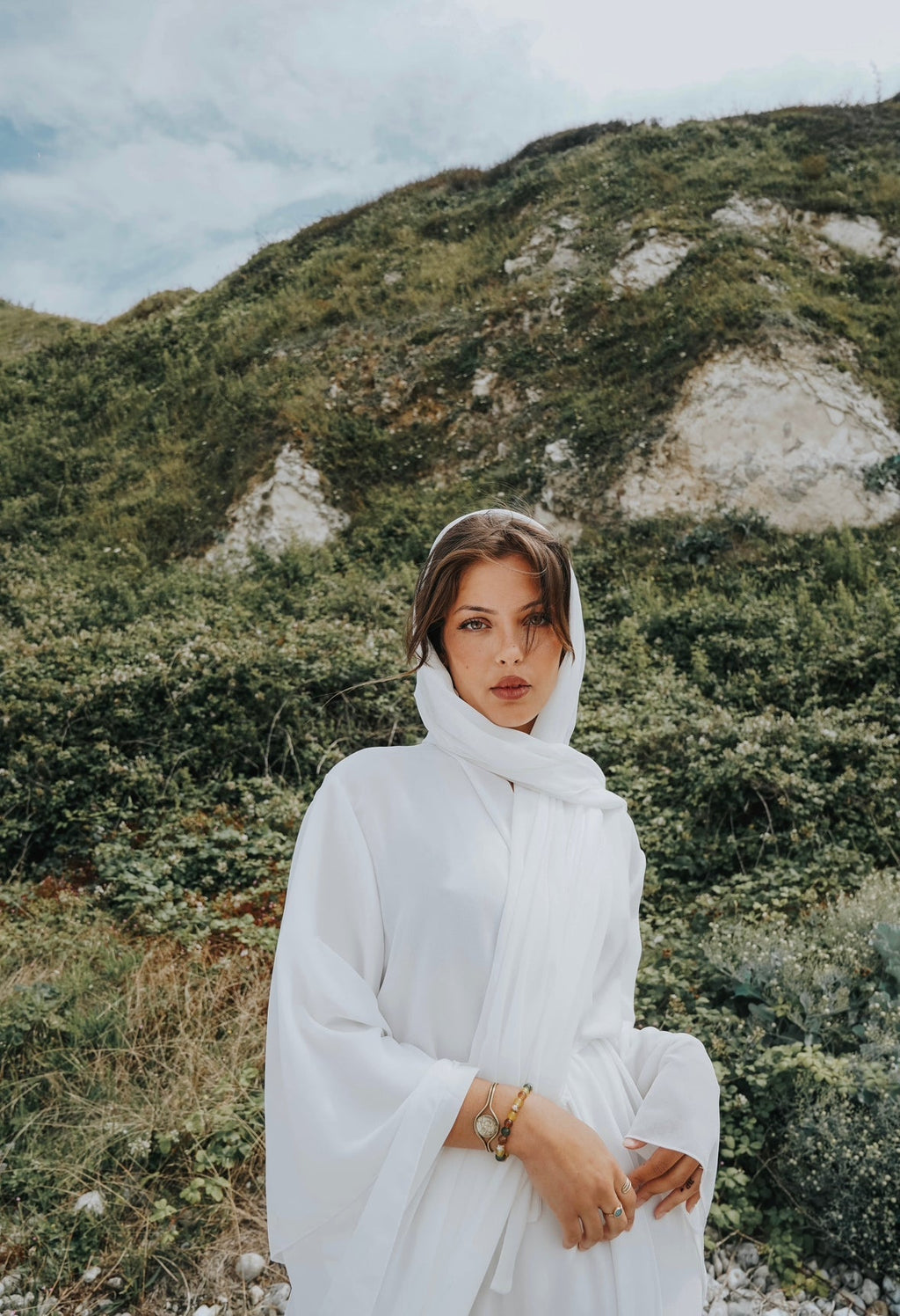 Abaya Valeria Blanc