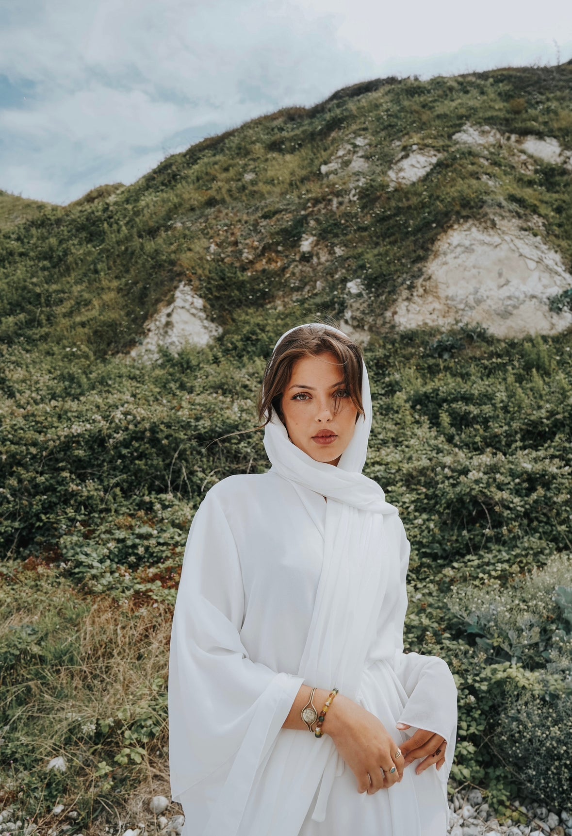 Abaya Valeria Blanc