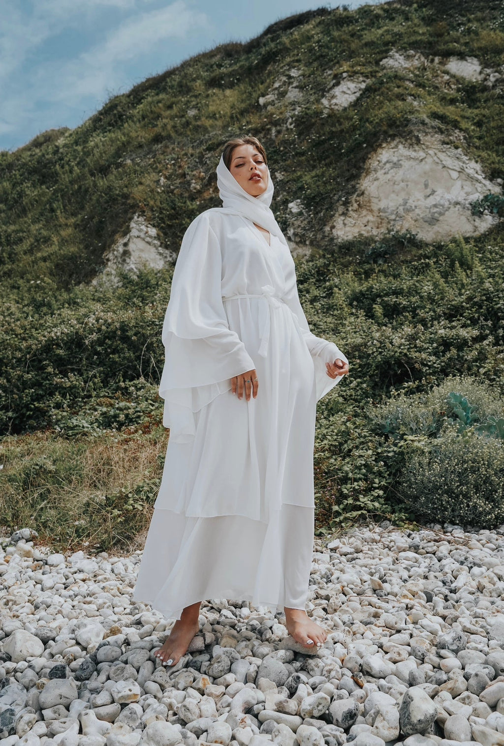 Abaya Valeria Blanc