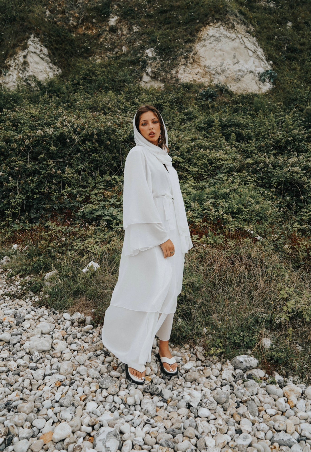 Abaya Valeria Blanc