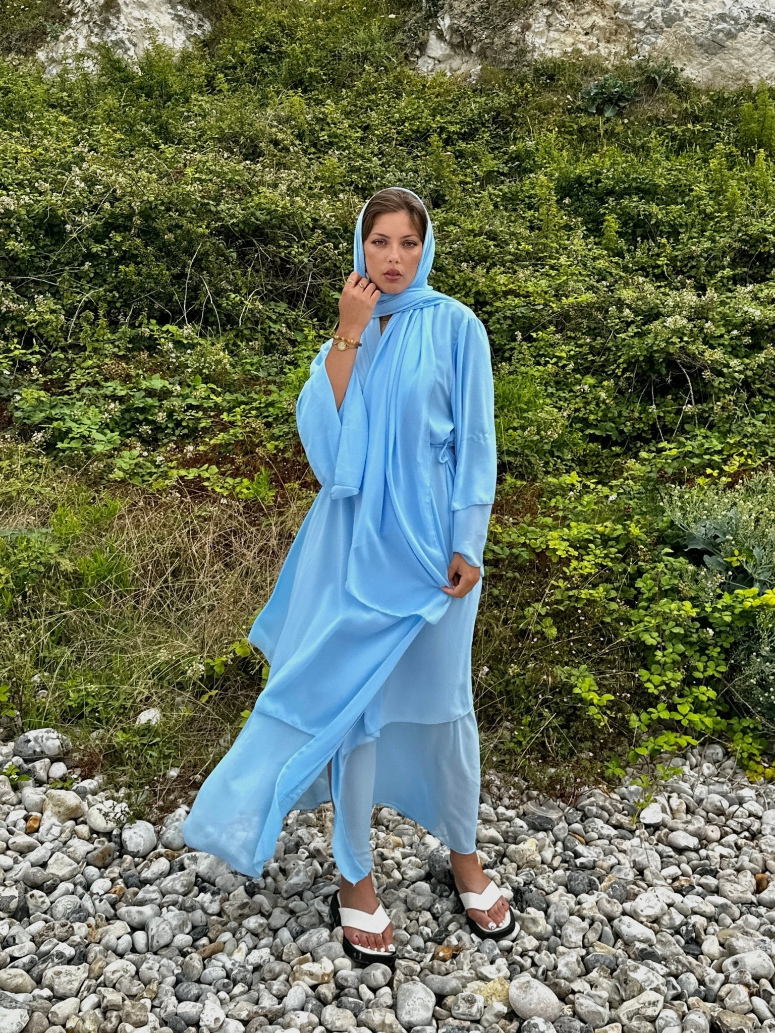 Abaya Valeria Bleu Ciel