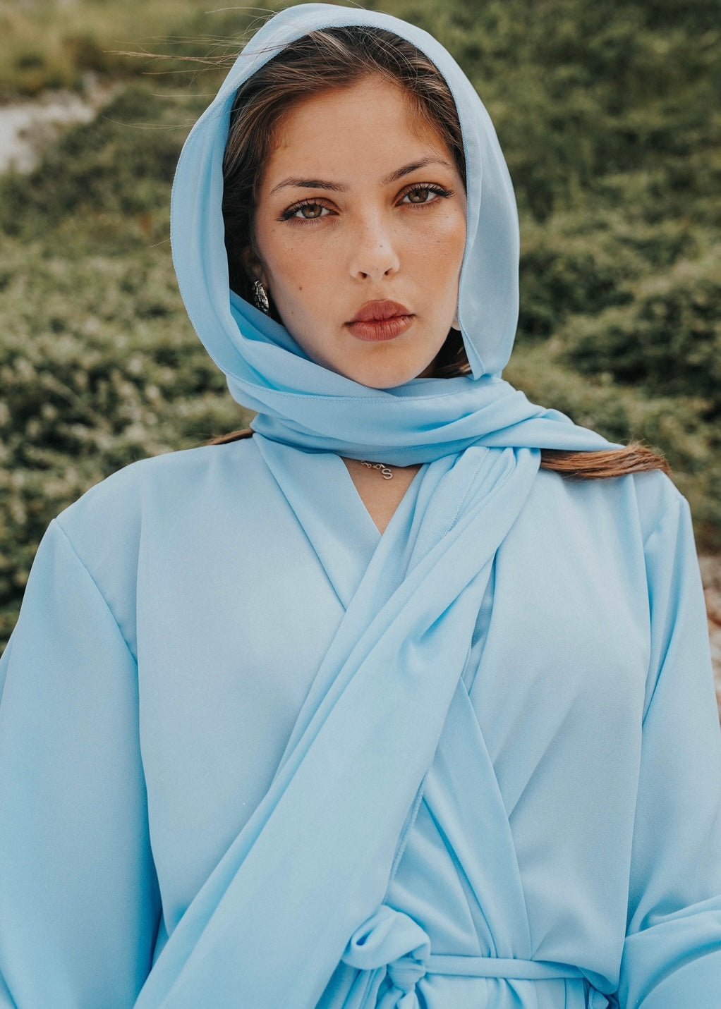 Abaya Valeria Bleu Ciel