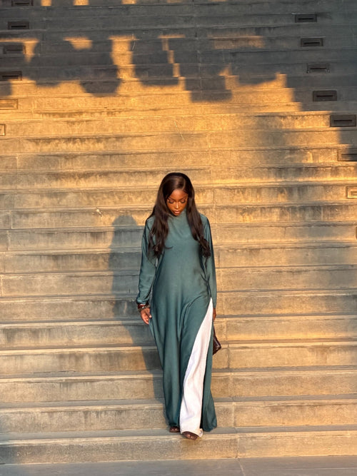Abaya Yaki - Bleu Canard