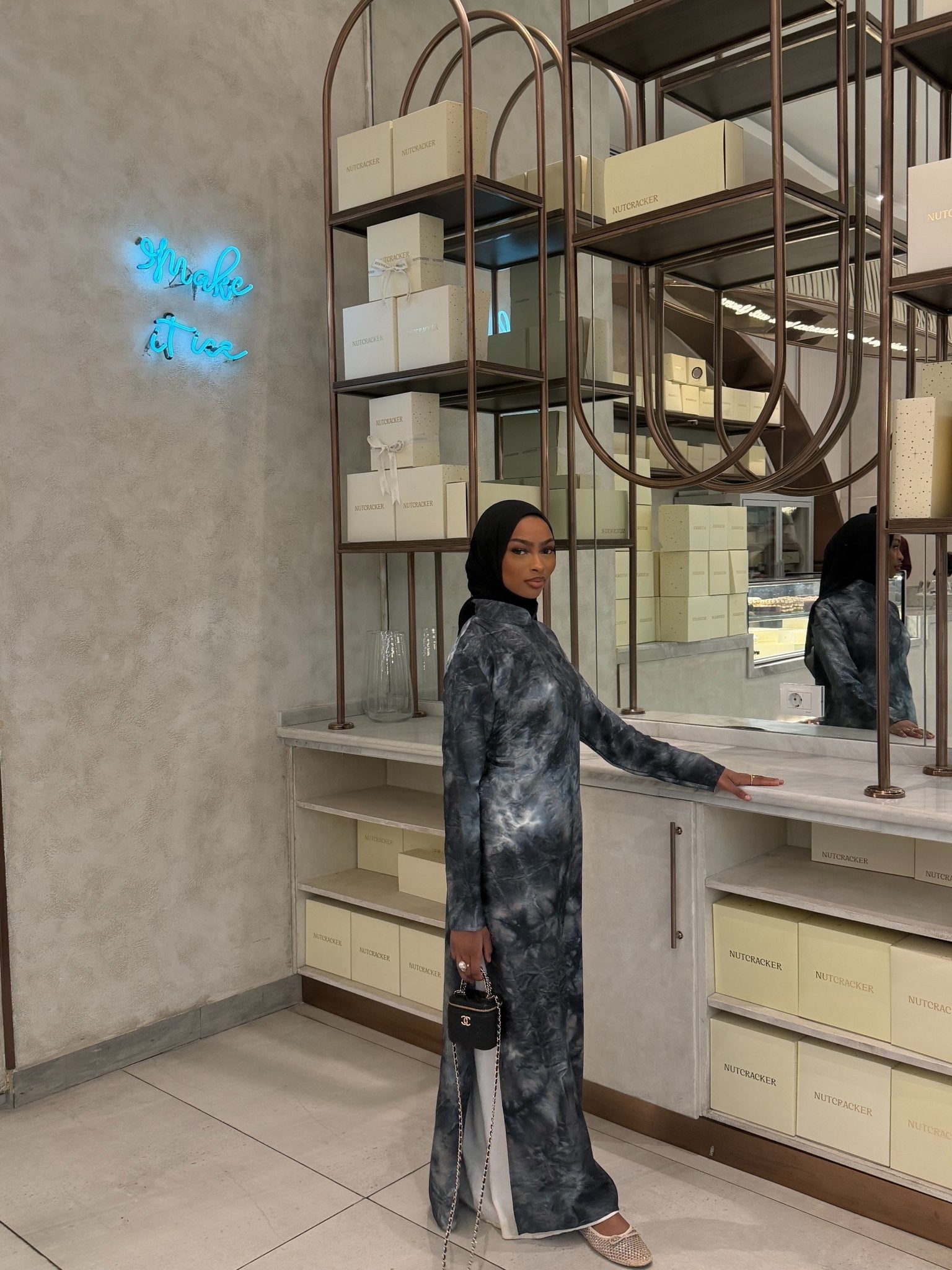 Abaya Yaki - Bleu Gris