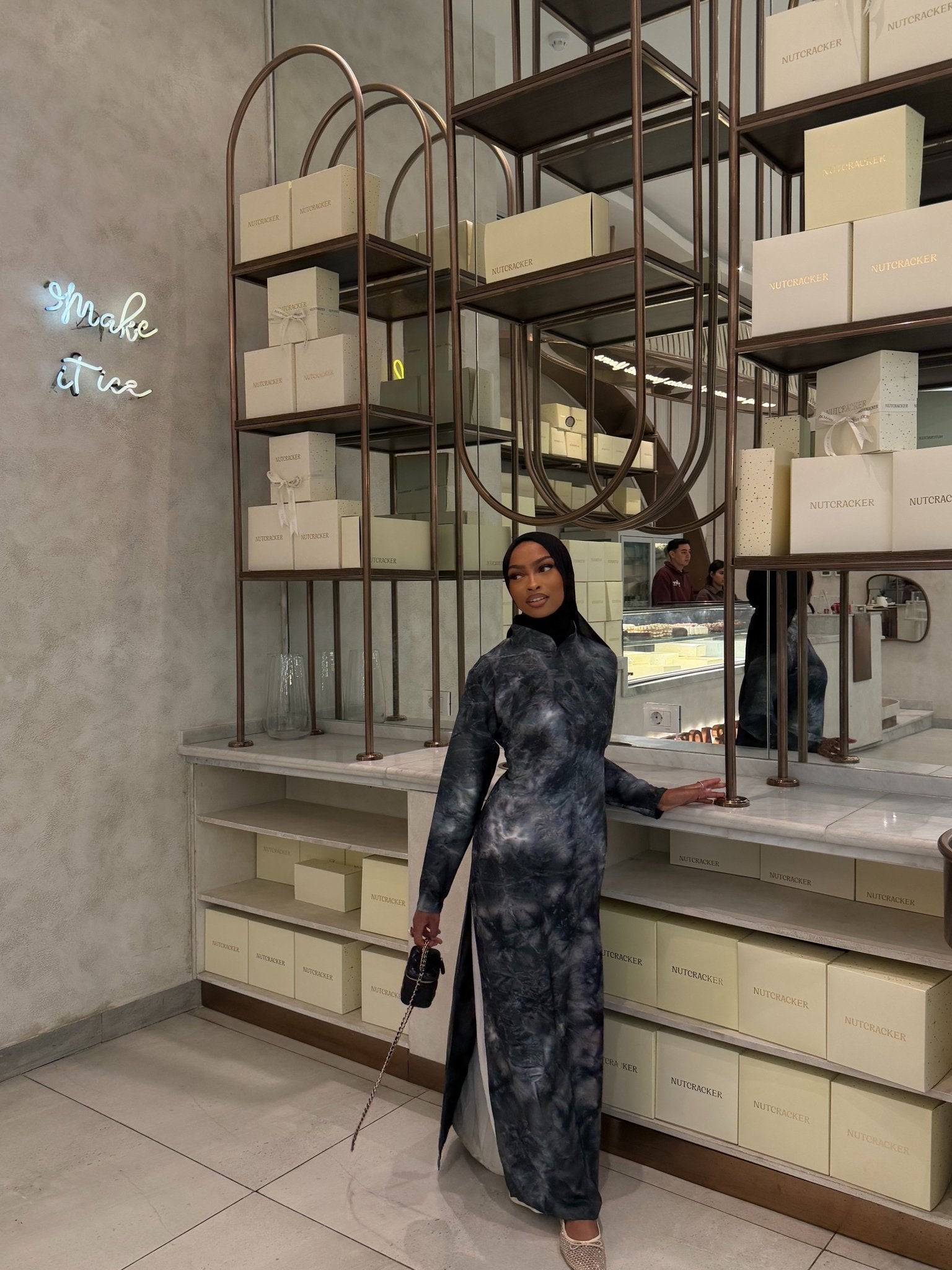 Abaya Yaki - Bleu Gris