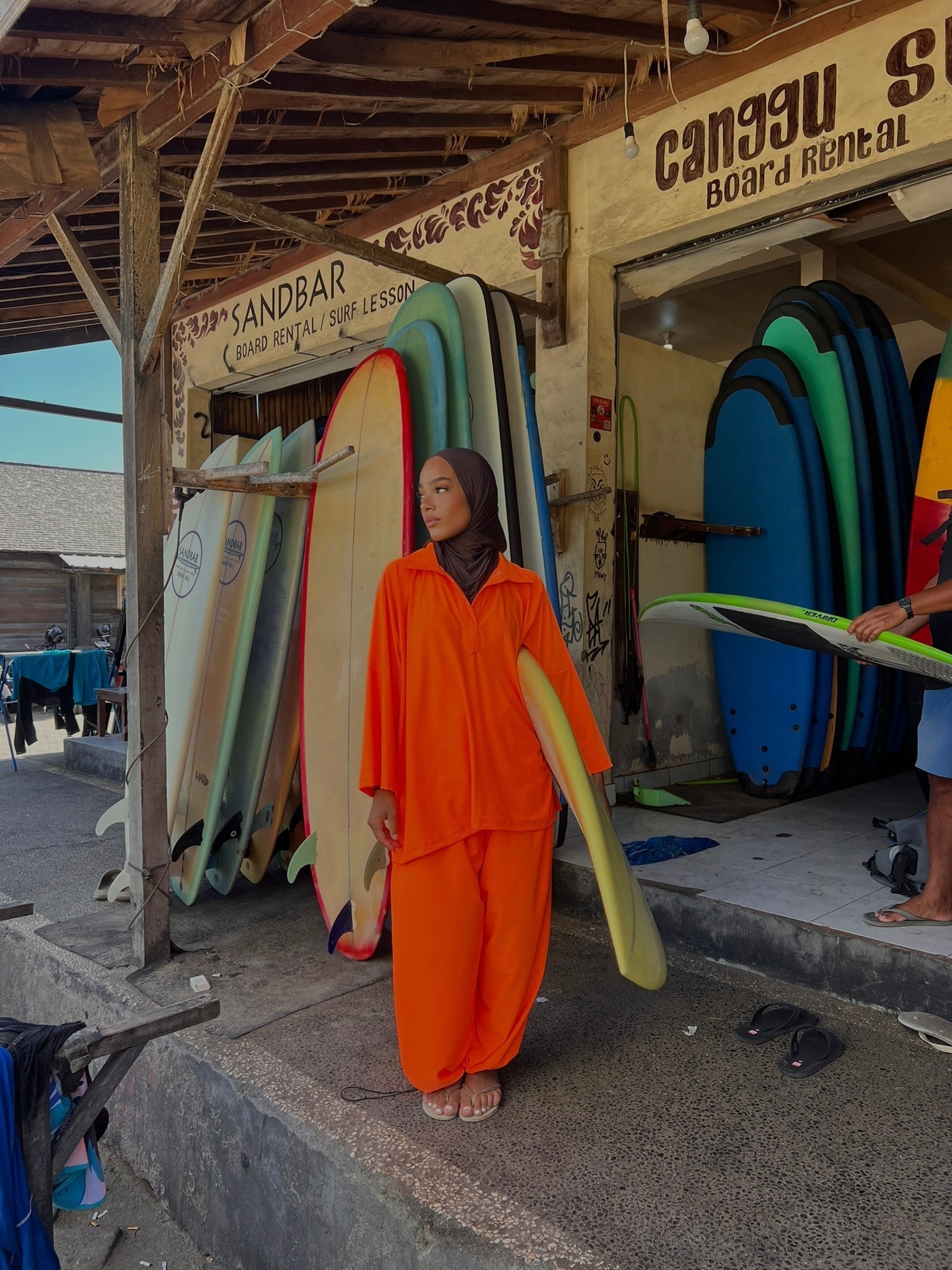 Burkini polo Lina Orange vif