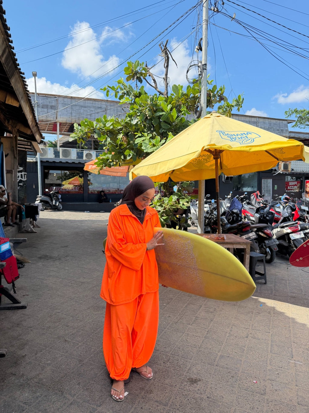 Burkini polo Lina Orange vif