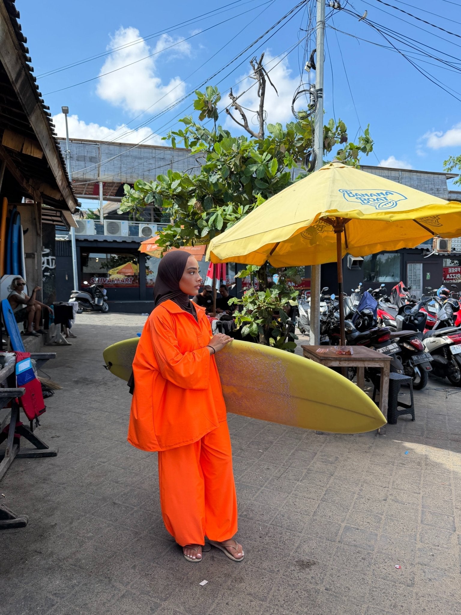 Burkini polo Lina Orange vif