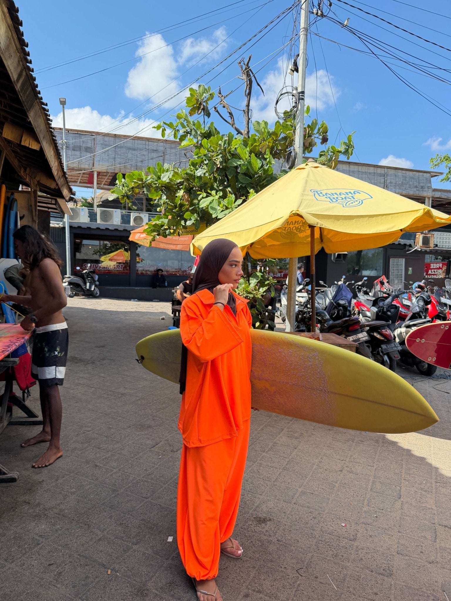 Burkini polo Lina Orange vif