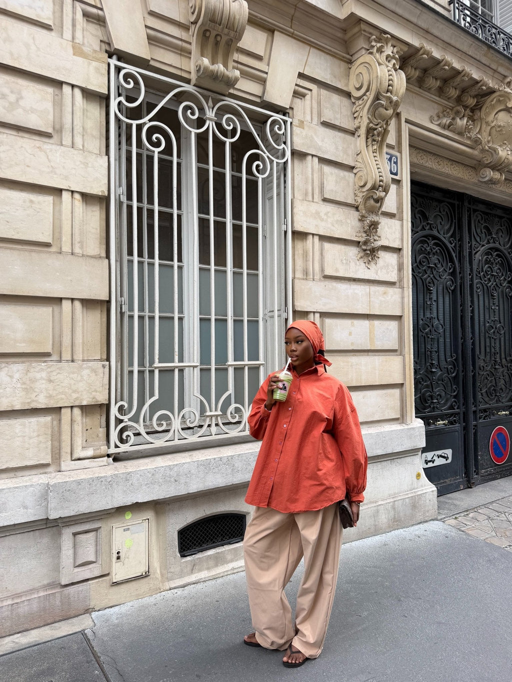 Ensemble Awa Rouille (Chemise + Hijab)