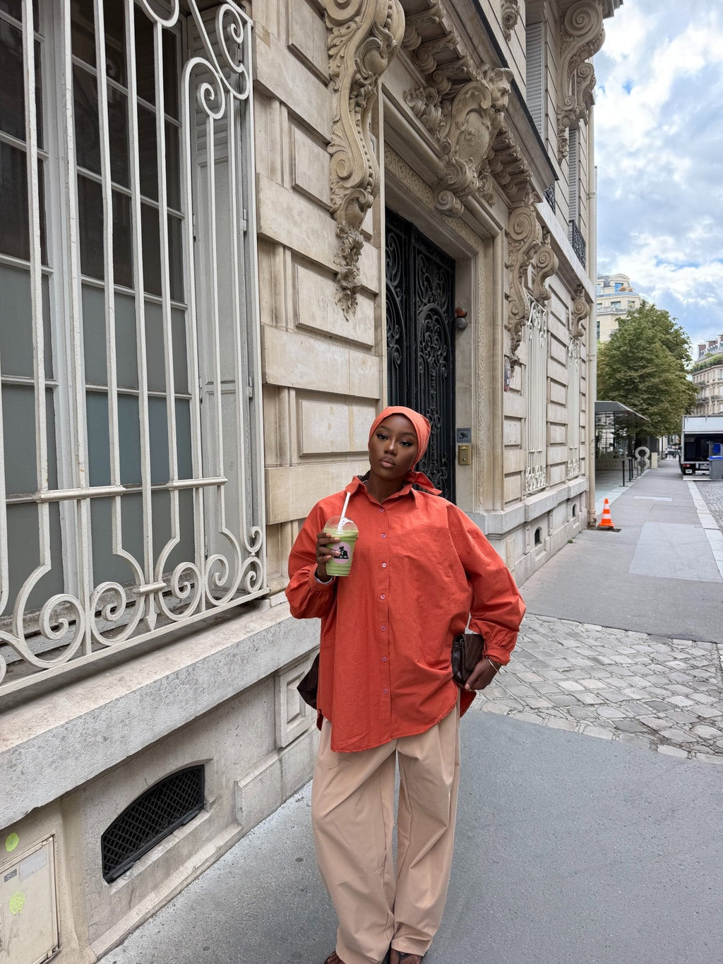 Ensemble Awa Rouille (Chemise + Hijab)