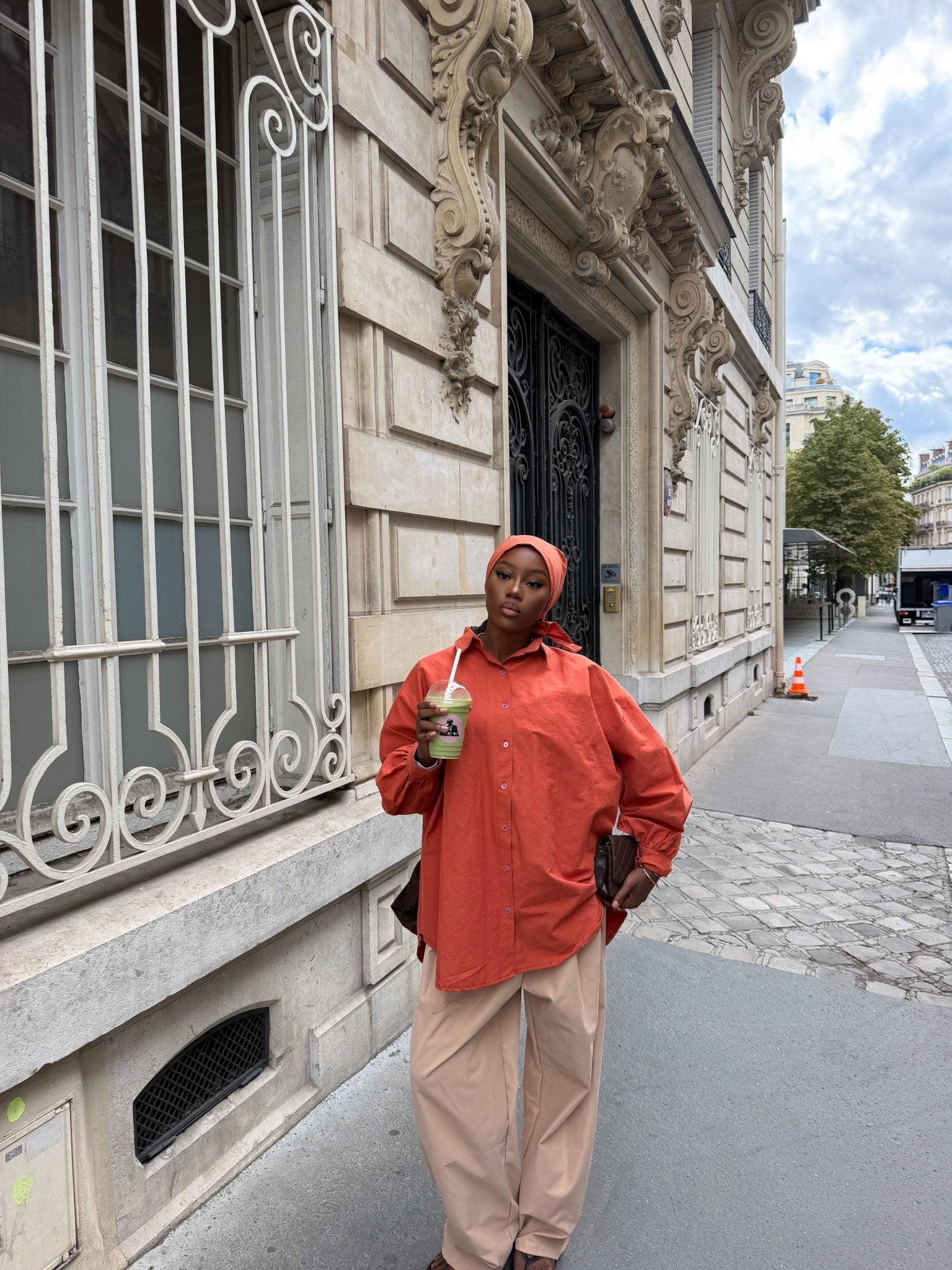 Ensemble Awa Rouille (Chemise + Hijab)