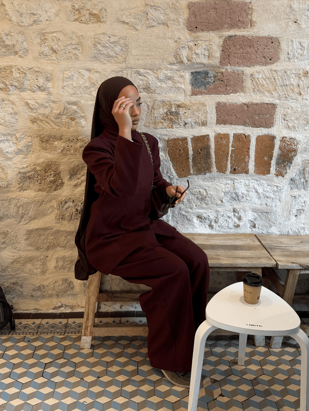 Ensemble Blazer Ornella Bordeaux