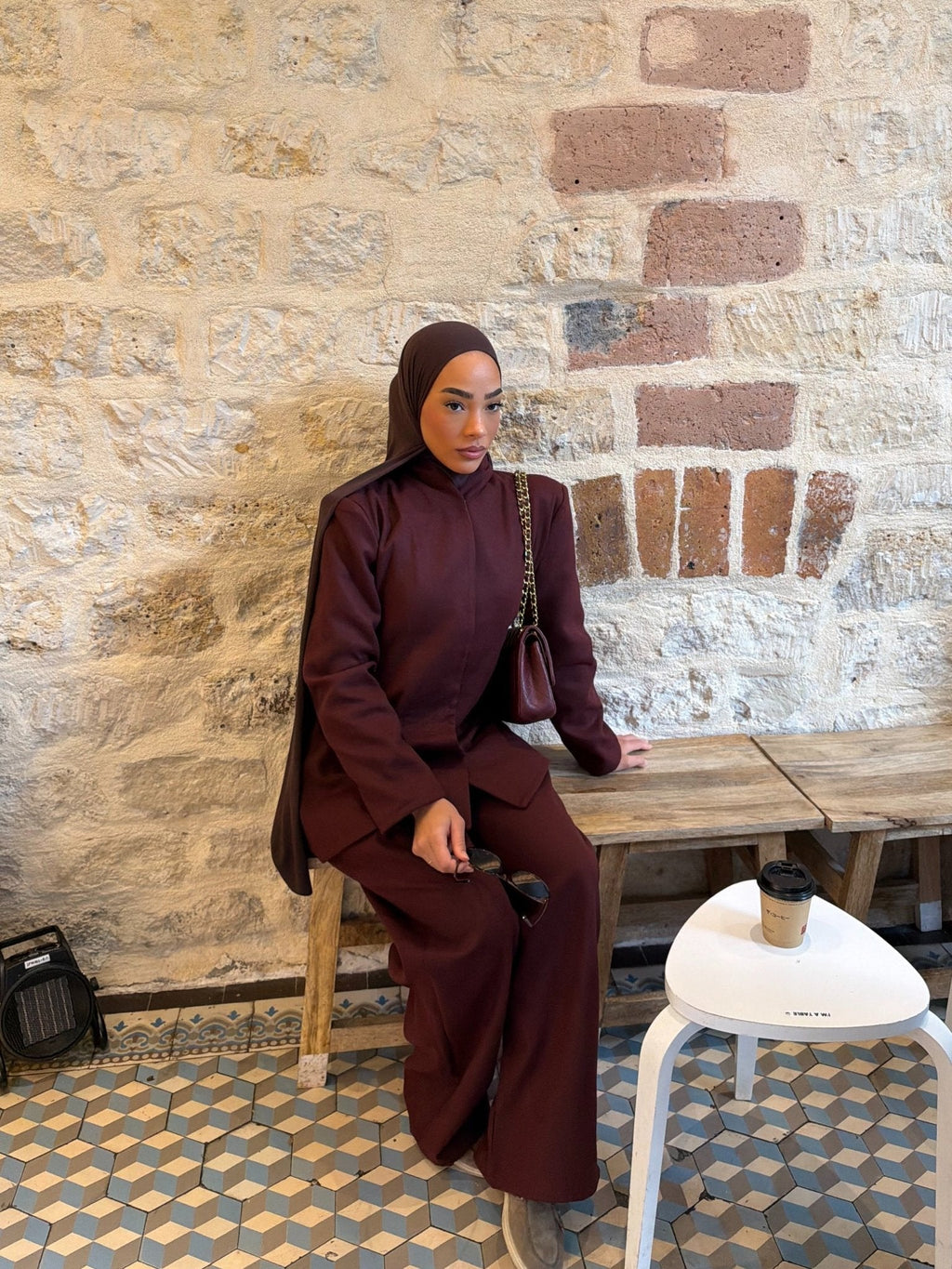 Ensemble Blazer Ornella Bordeaux