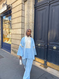 Ensemble Hayat - Bleu ciel/Beige