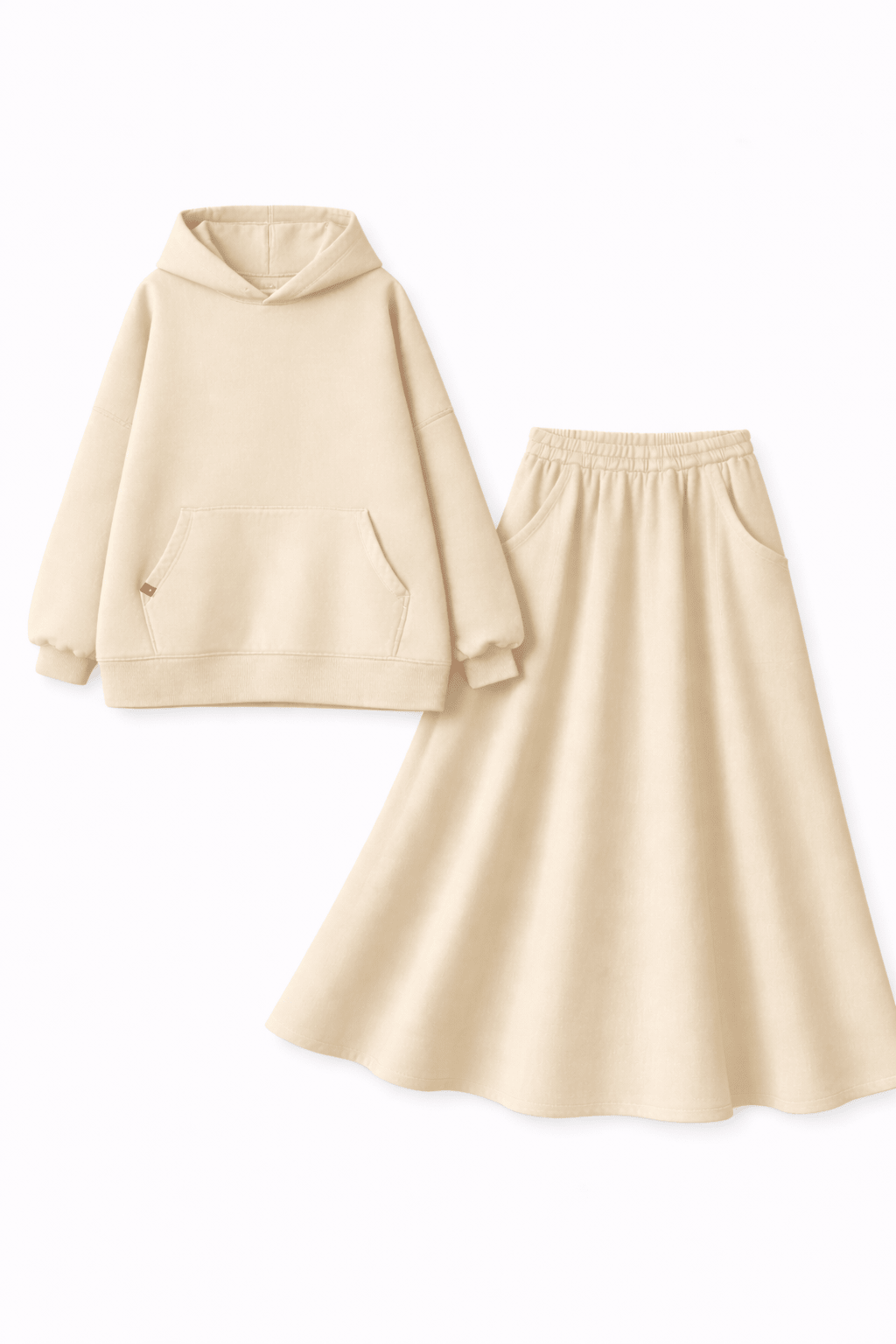 Ensemble Hoodie Heavy Beige ( Jupe ou Pantalon )