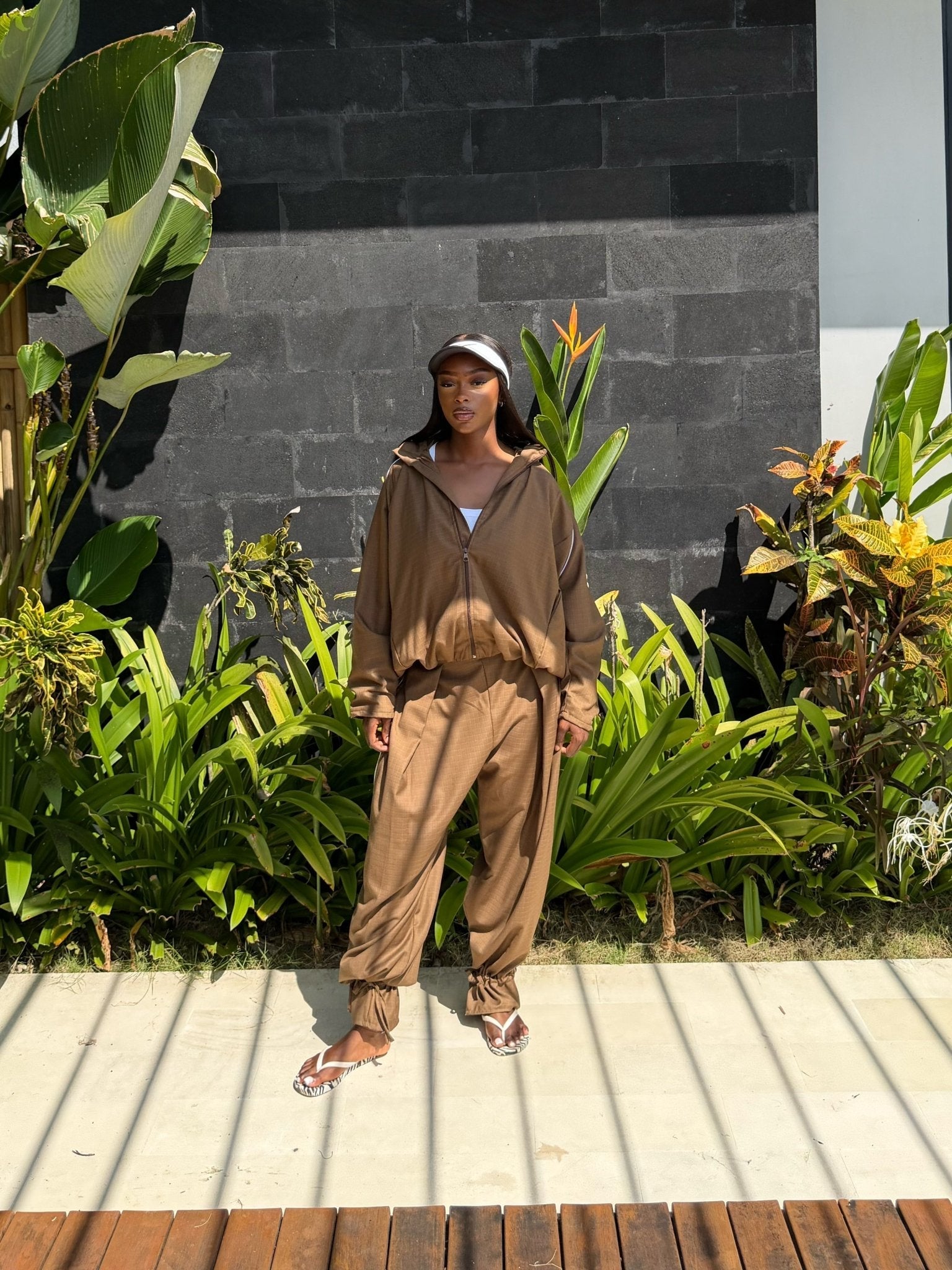 Ensemble Jogging Imen Camel foncé