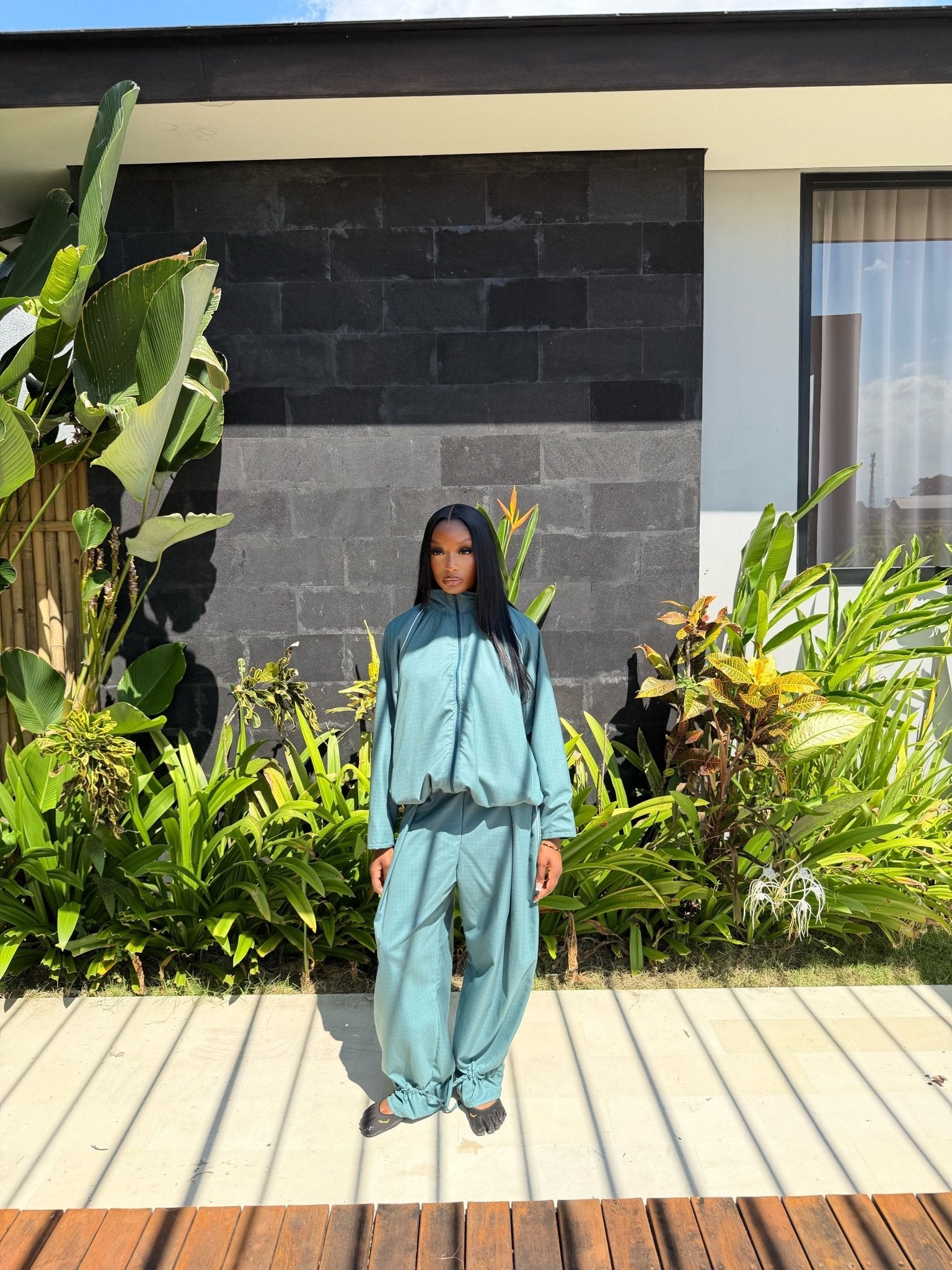 Ensemble Jogging Imen Vert sauge foncé