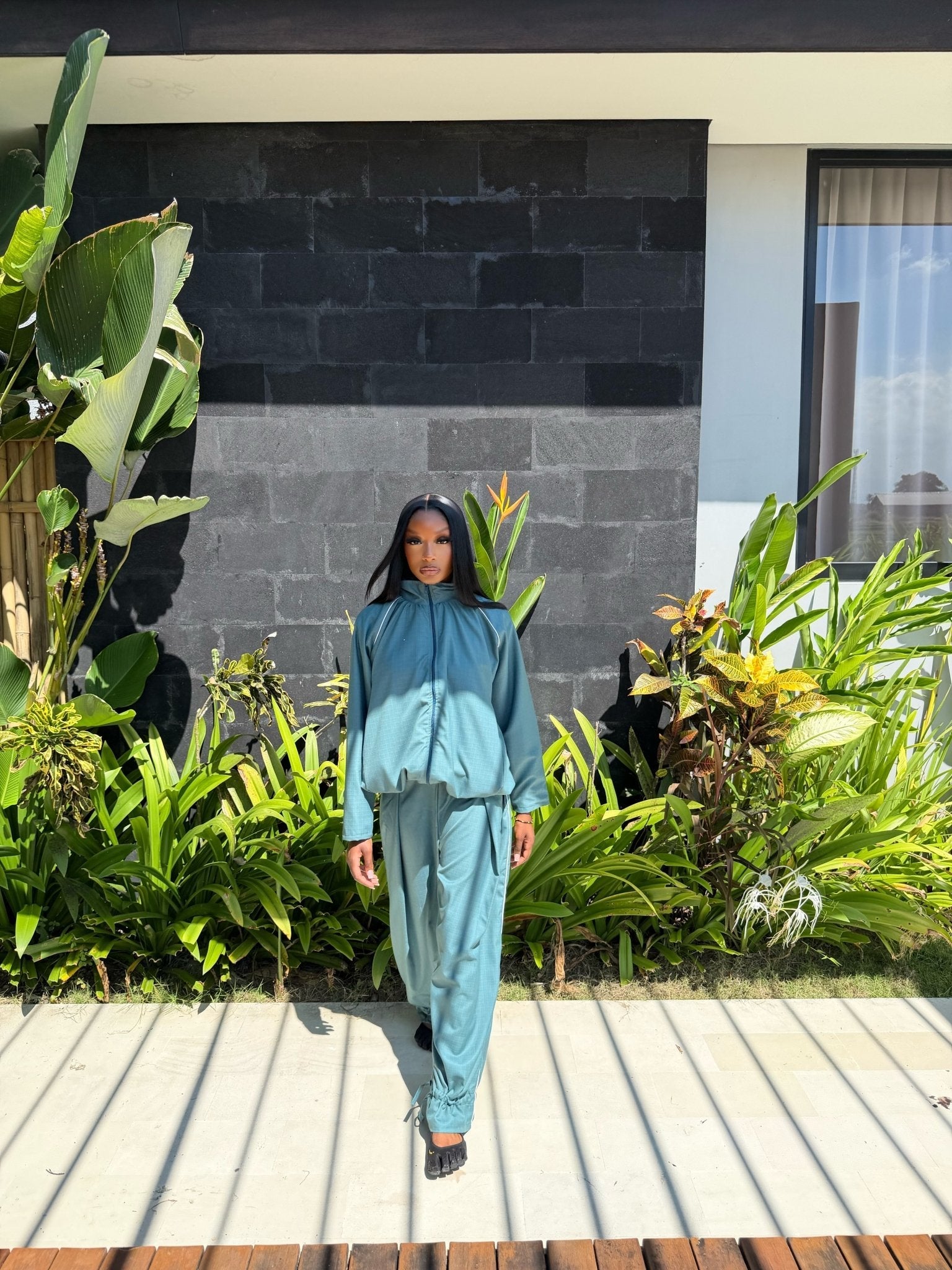 Ensemble Jogging Imen Vert sauge foncé