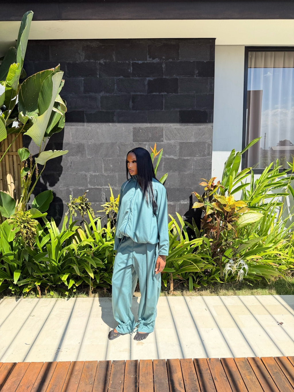 Ensemble Jogging Imen Vert sauge foncé