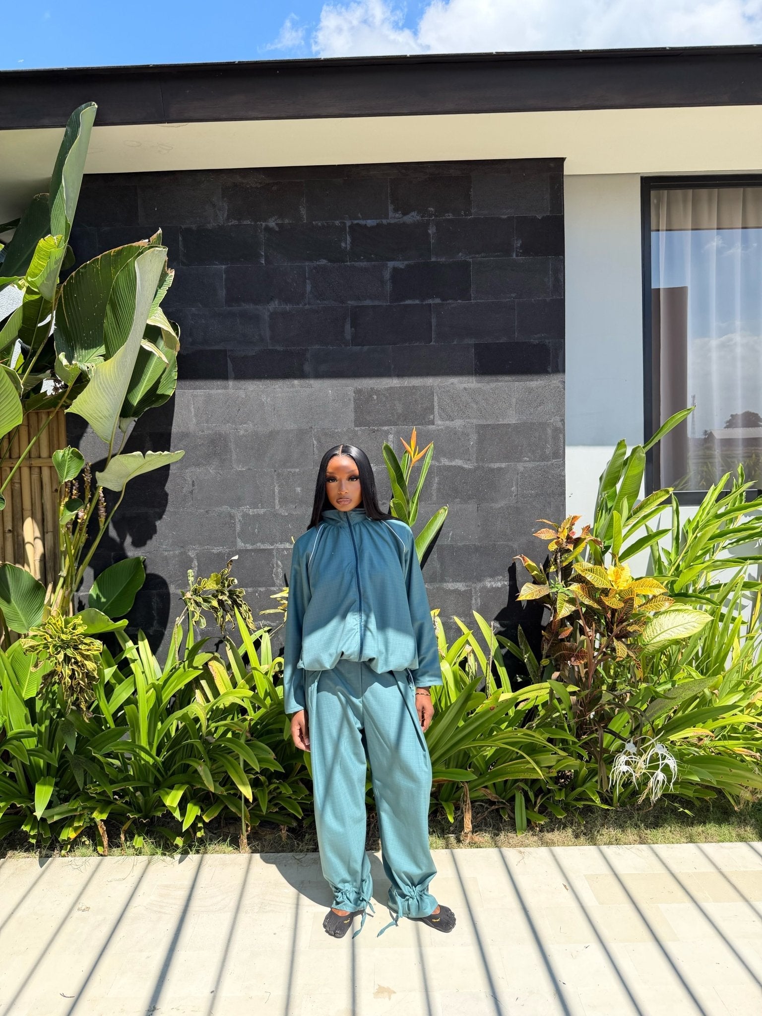 Ensemble Jogging Imen Vert sauge foncé