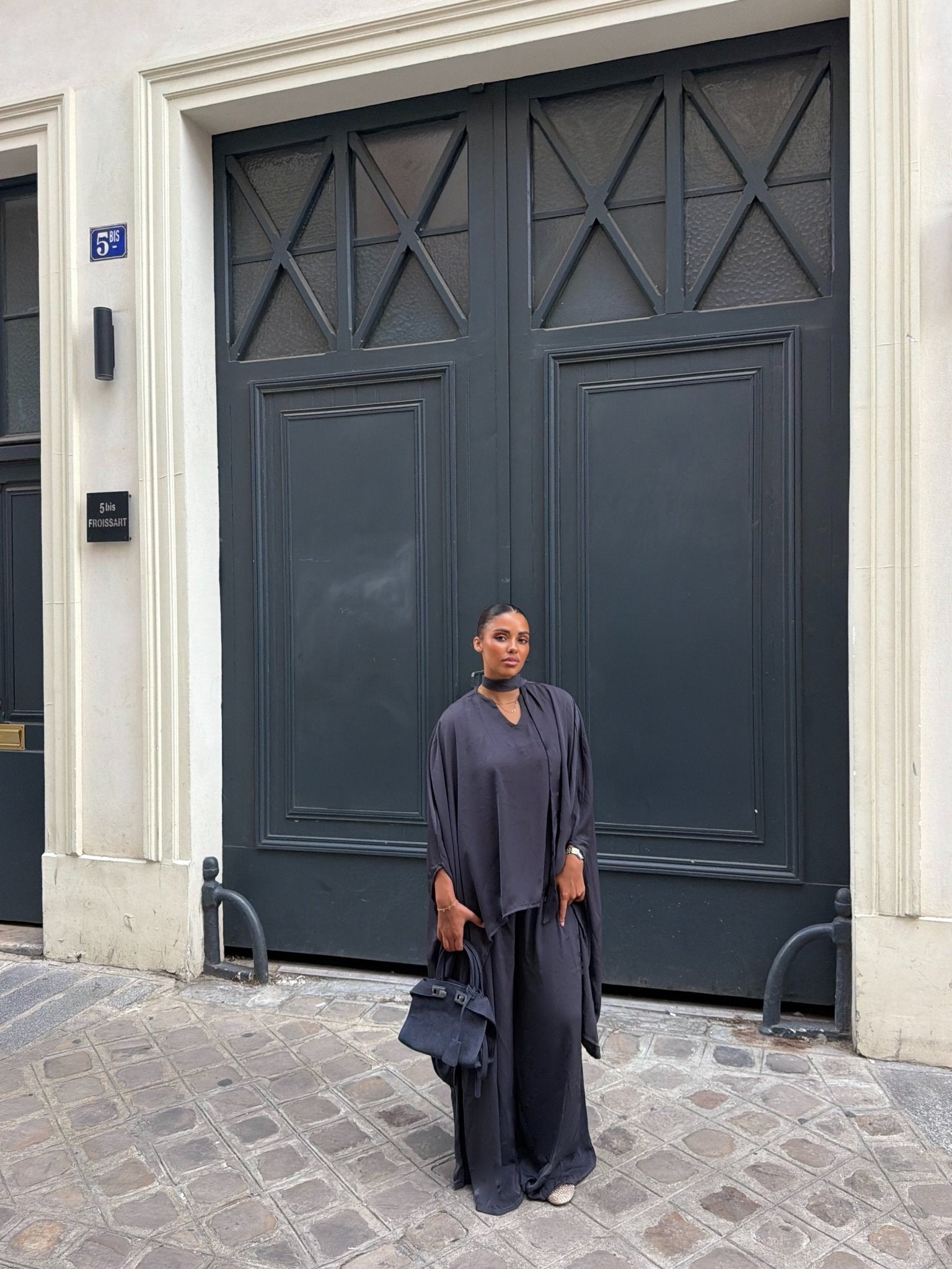 Ensemble Nawel Gris anthracite