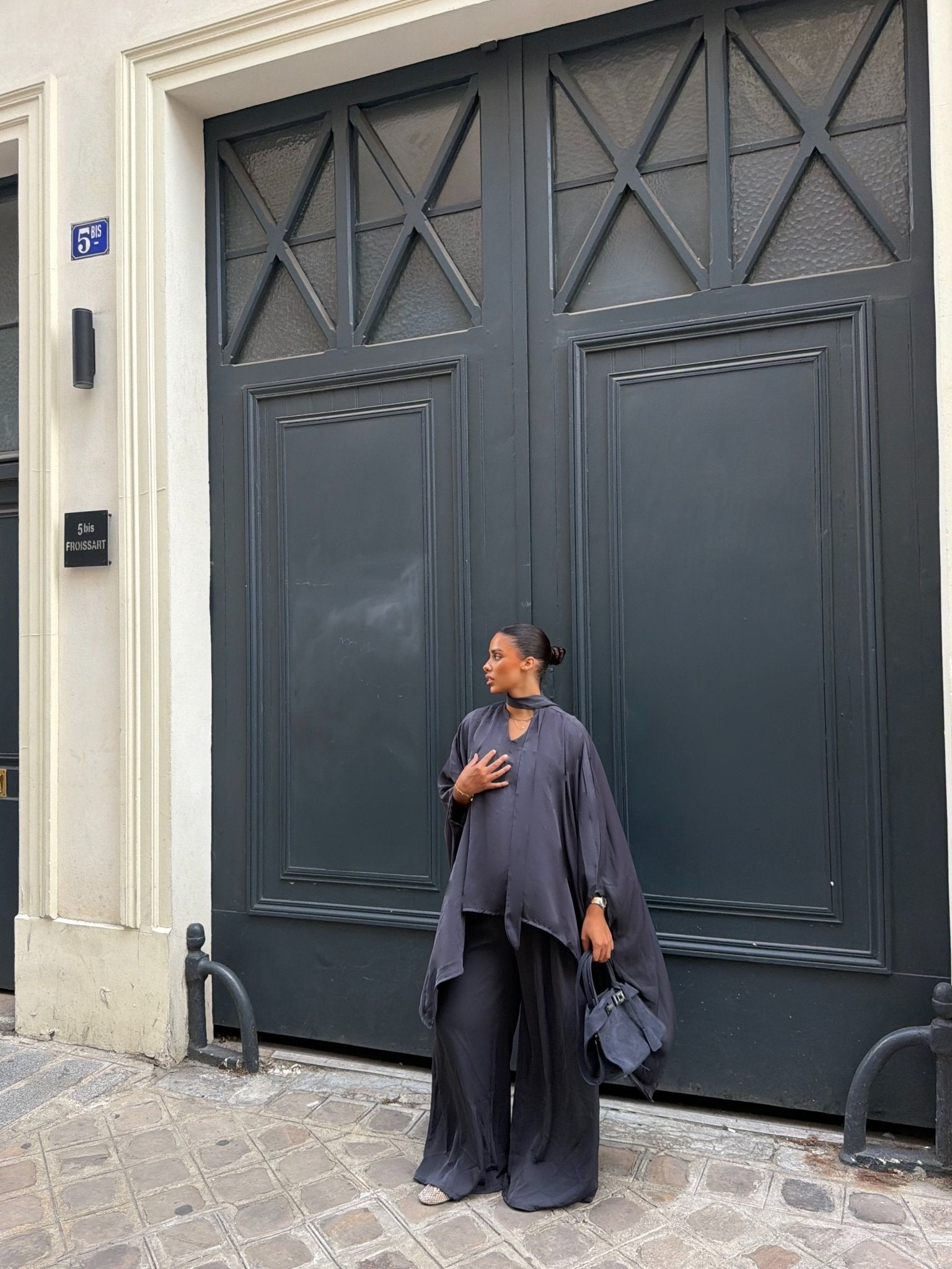 Ensemble Nawel Gris anthracite
