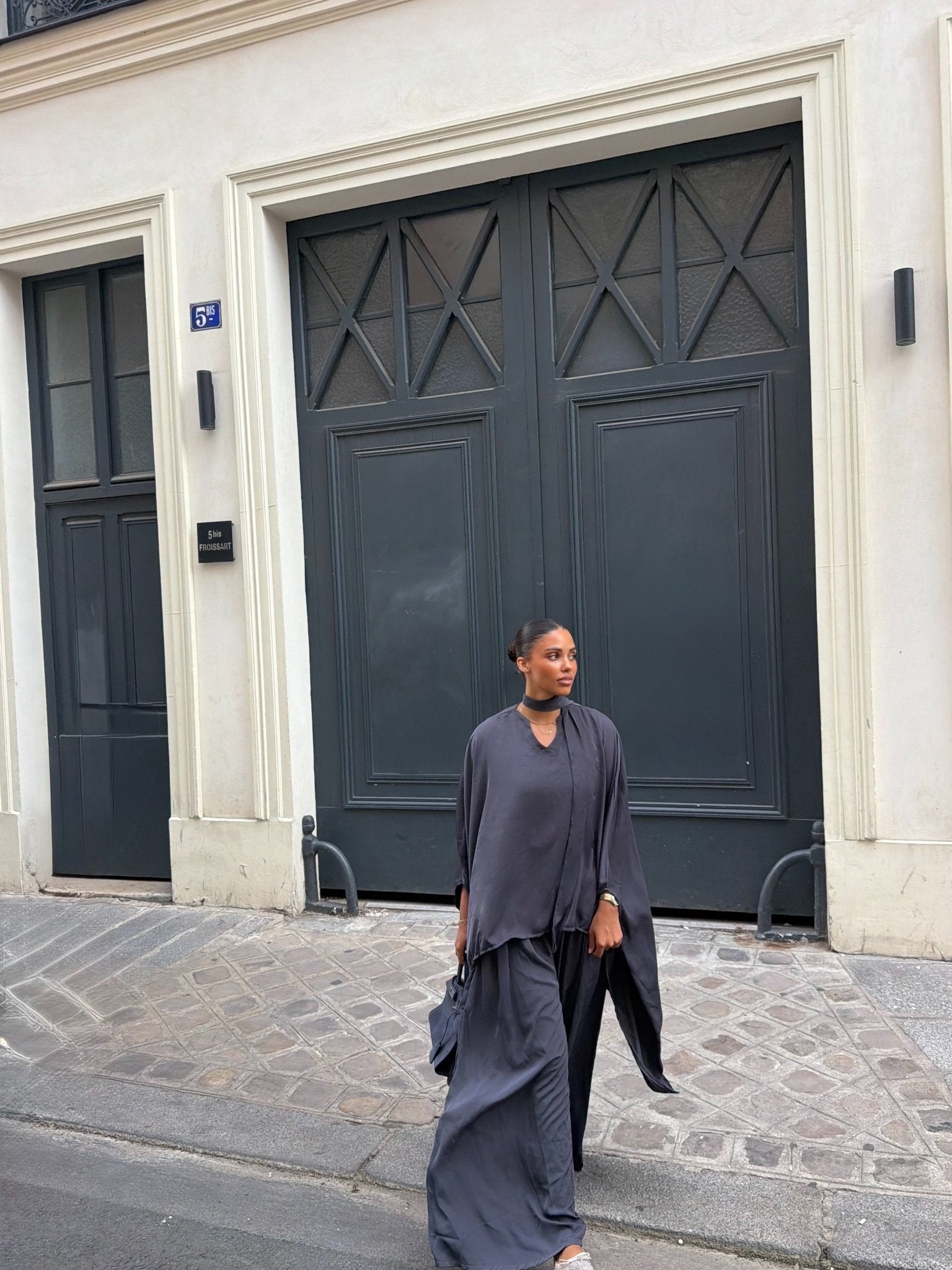 Ensemble Nawel Gris anthracite