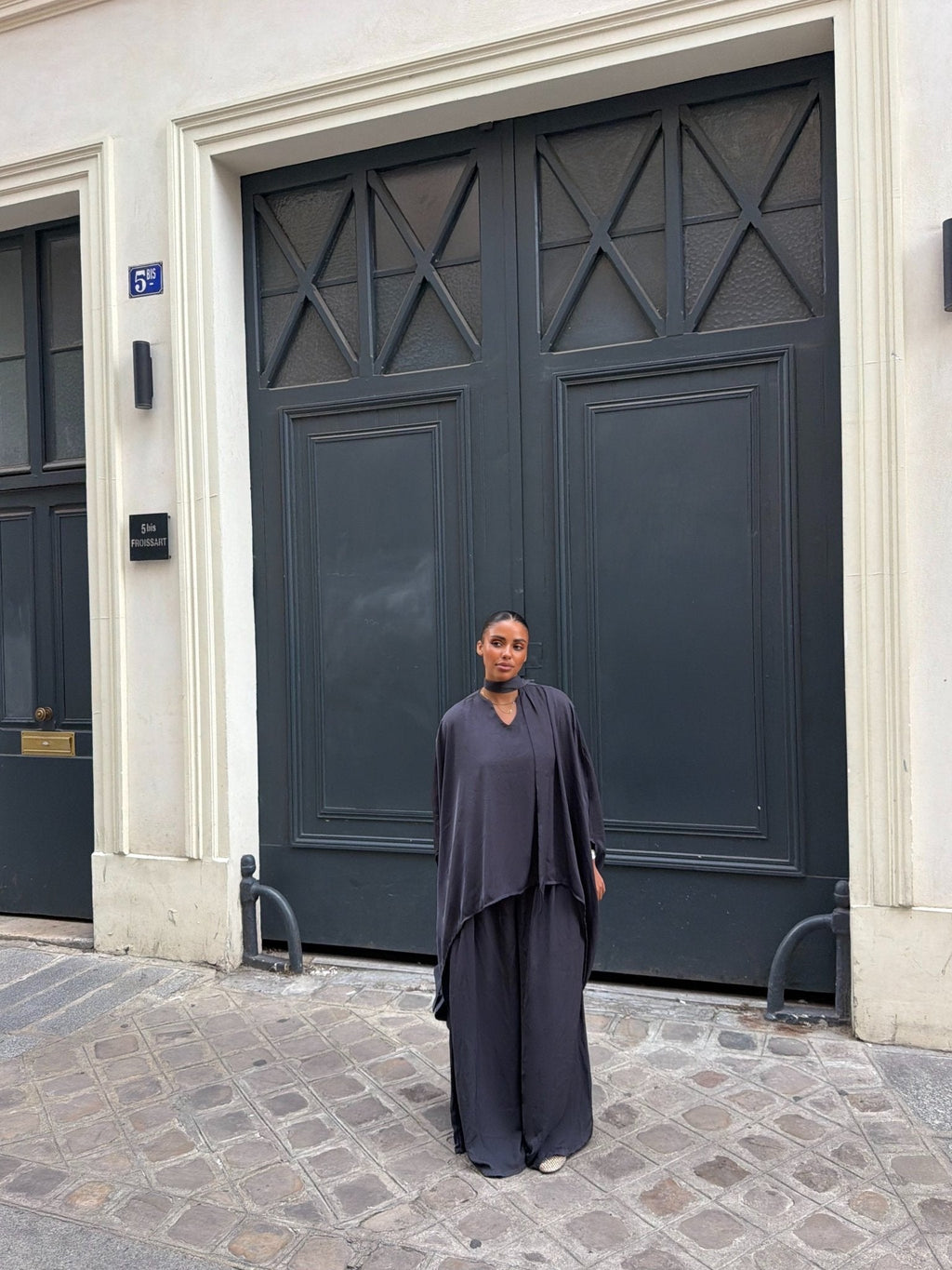 Ensemble Nawel Gris anthracite