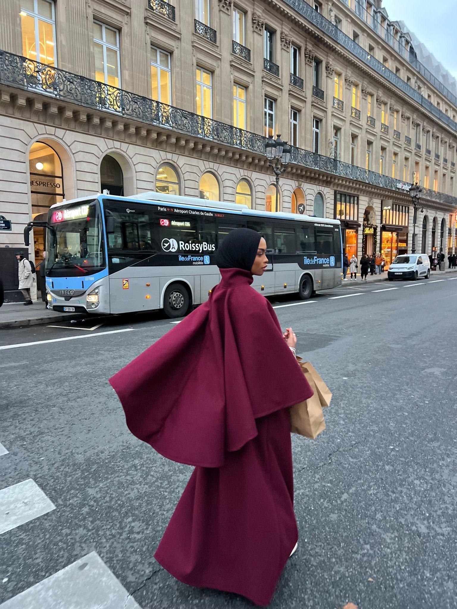 Ensemble Poncho Luna Bordeau