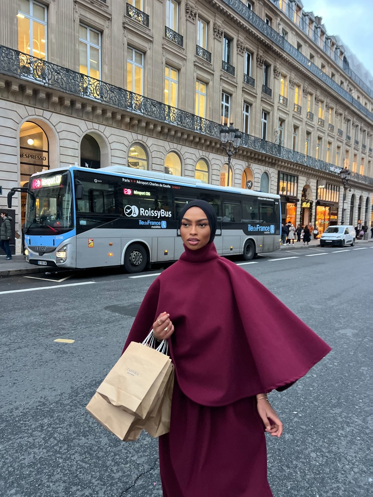 Ensemble Poncho Luna Bordeau