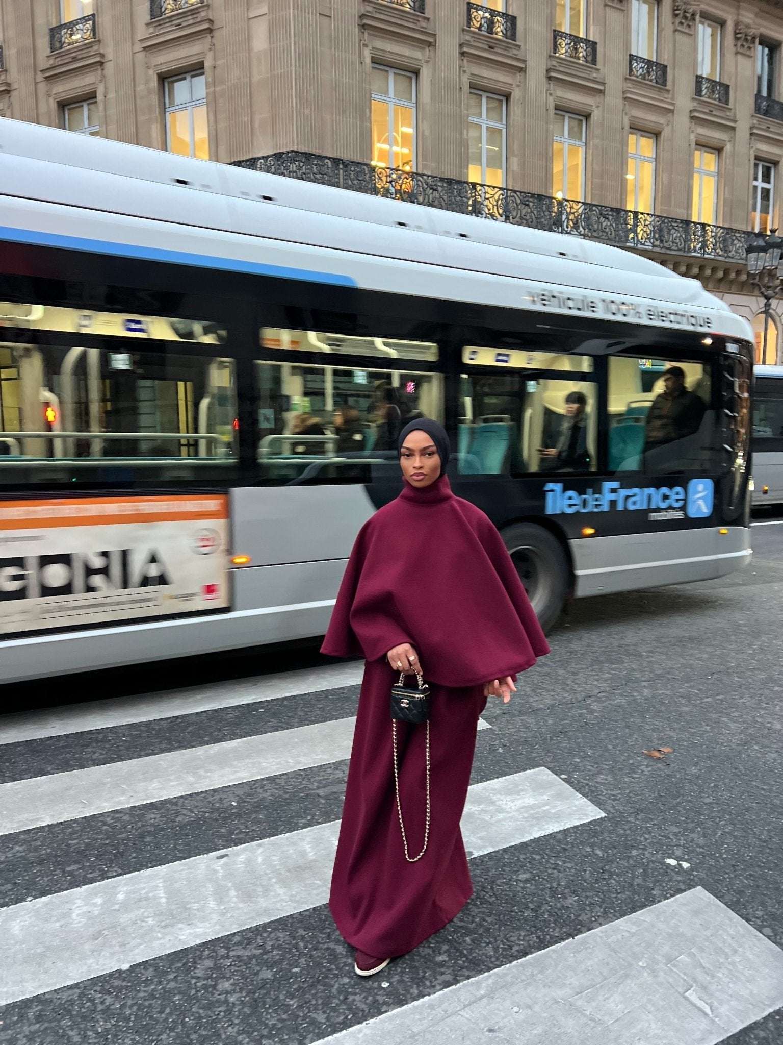 Ensemble Poncho Luna Bordeau