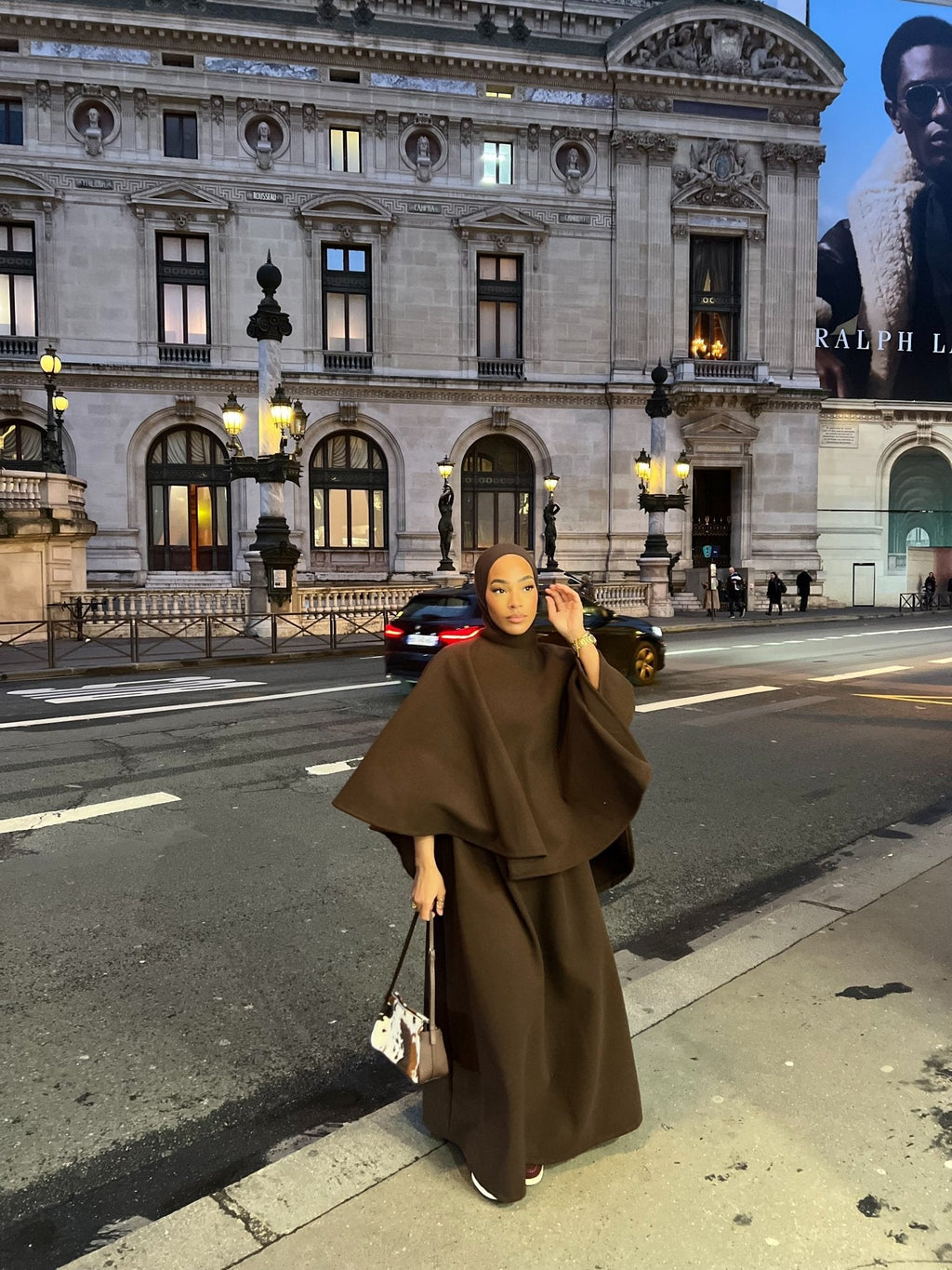 Ensemble Poncho Luna Marron