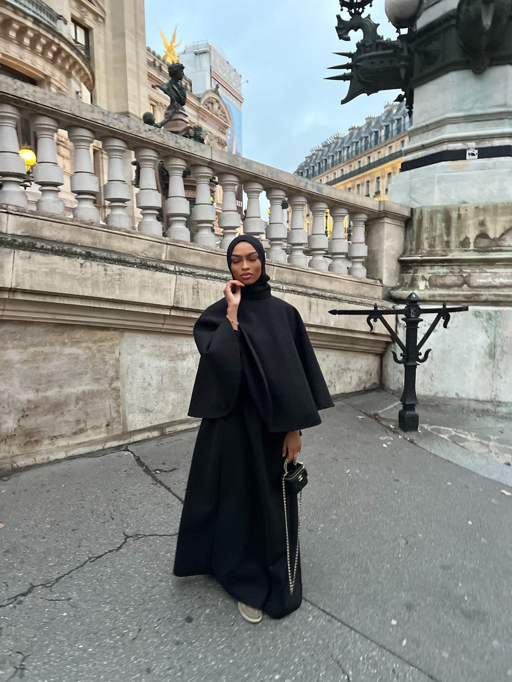 Ensemble Poncho Luna Noir