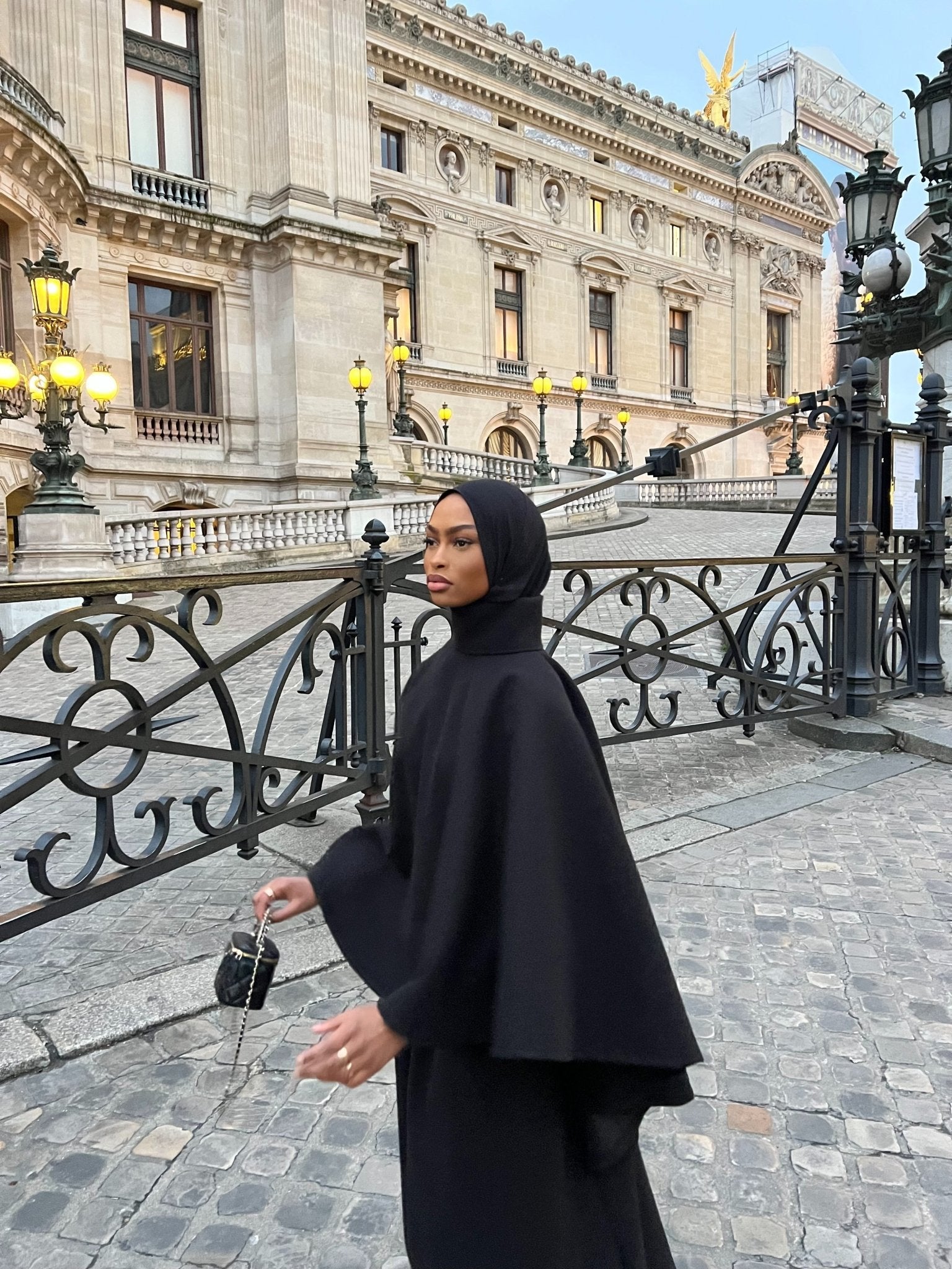 Ensemble Poncho Luna Noir