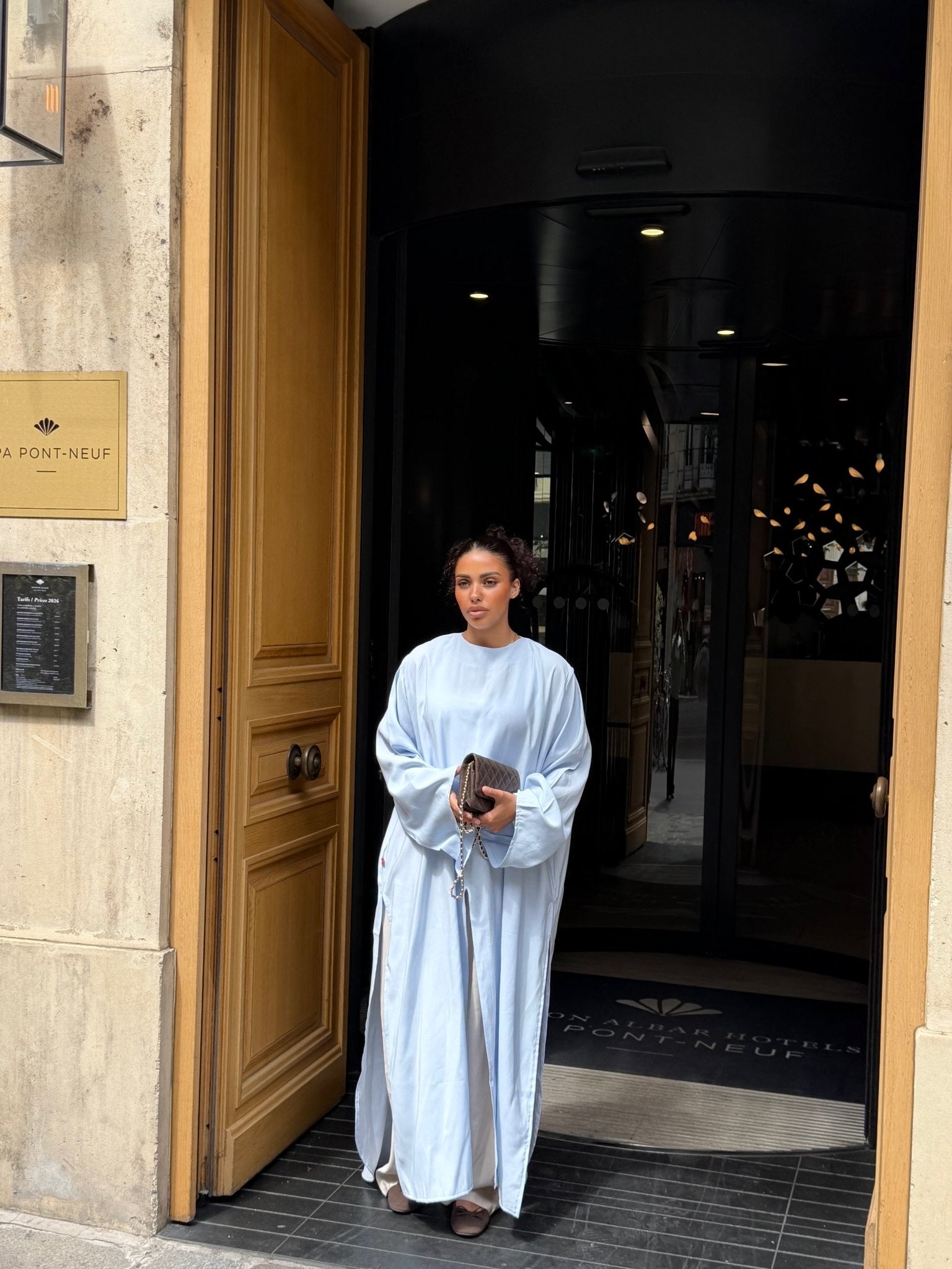 Abaya Salma Bleu ciel